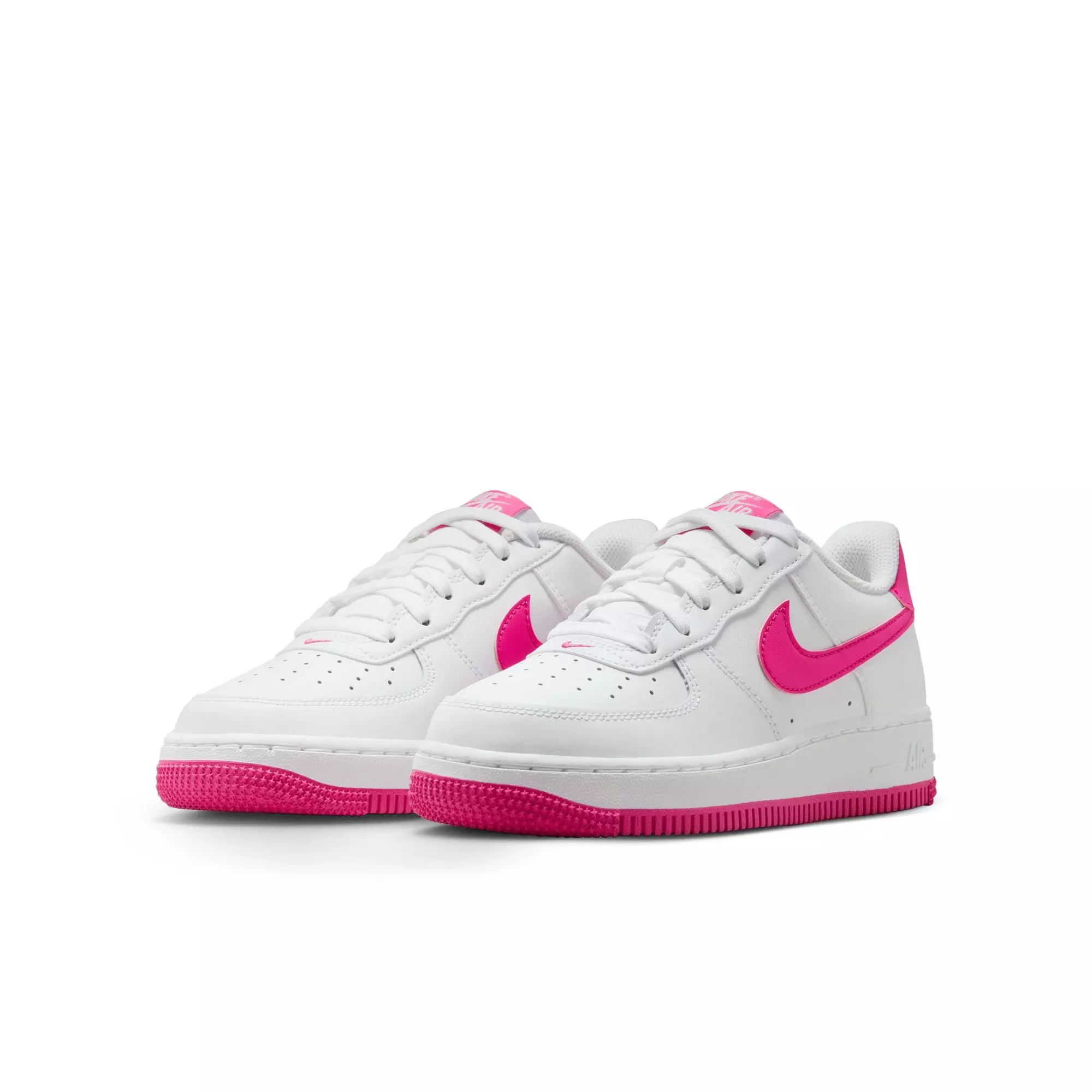 Nike Air Force 1 LV8 2 "White/Laser Fuchsia" Preschool Girls' Shoe - WHITE/PINK