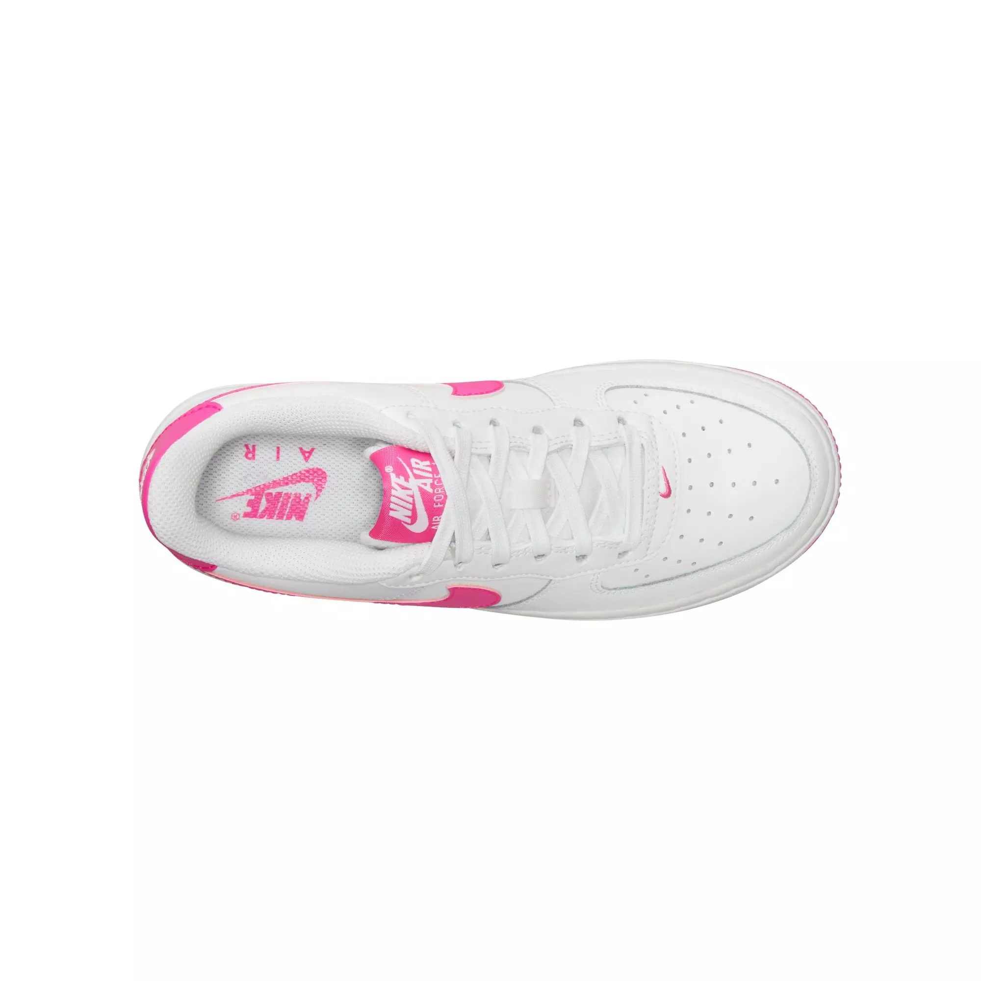 Nike Air Force 1 LV8 2 "White/Laser Fuchsia" Preschool Girls' Shoe - WHITE/PINK