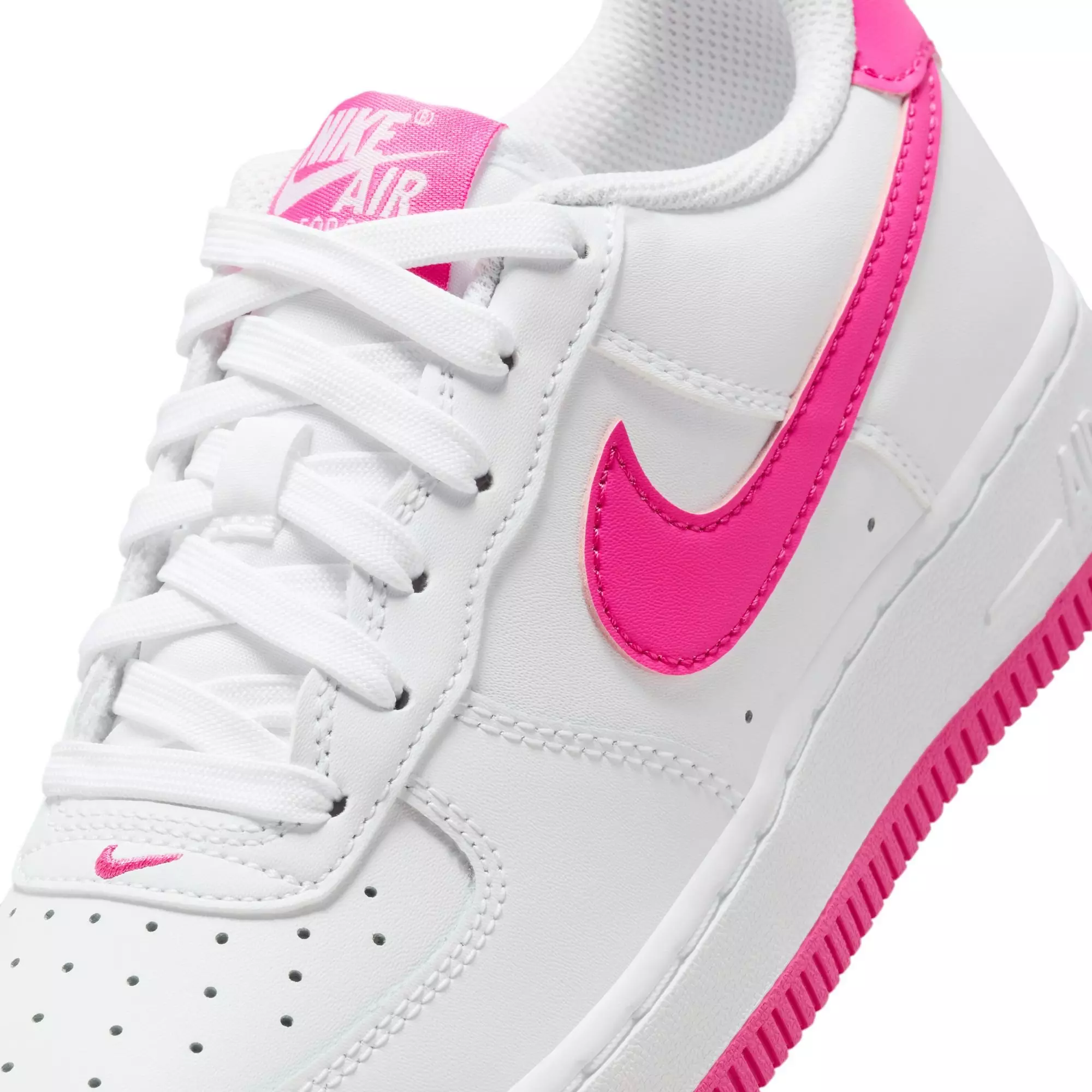 Nike Air Force 1 LV8 2 "White/Laser Fuchsia" Preschool Girls' Shoe - WHITE/PINK