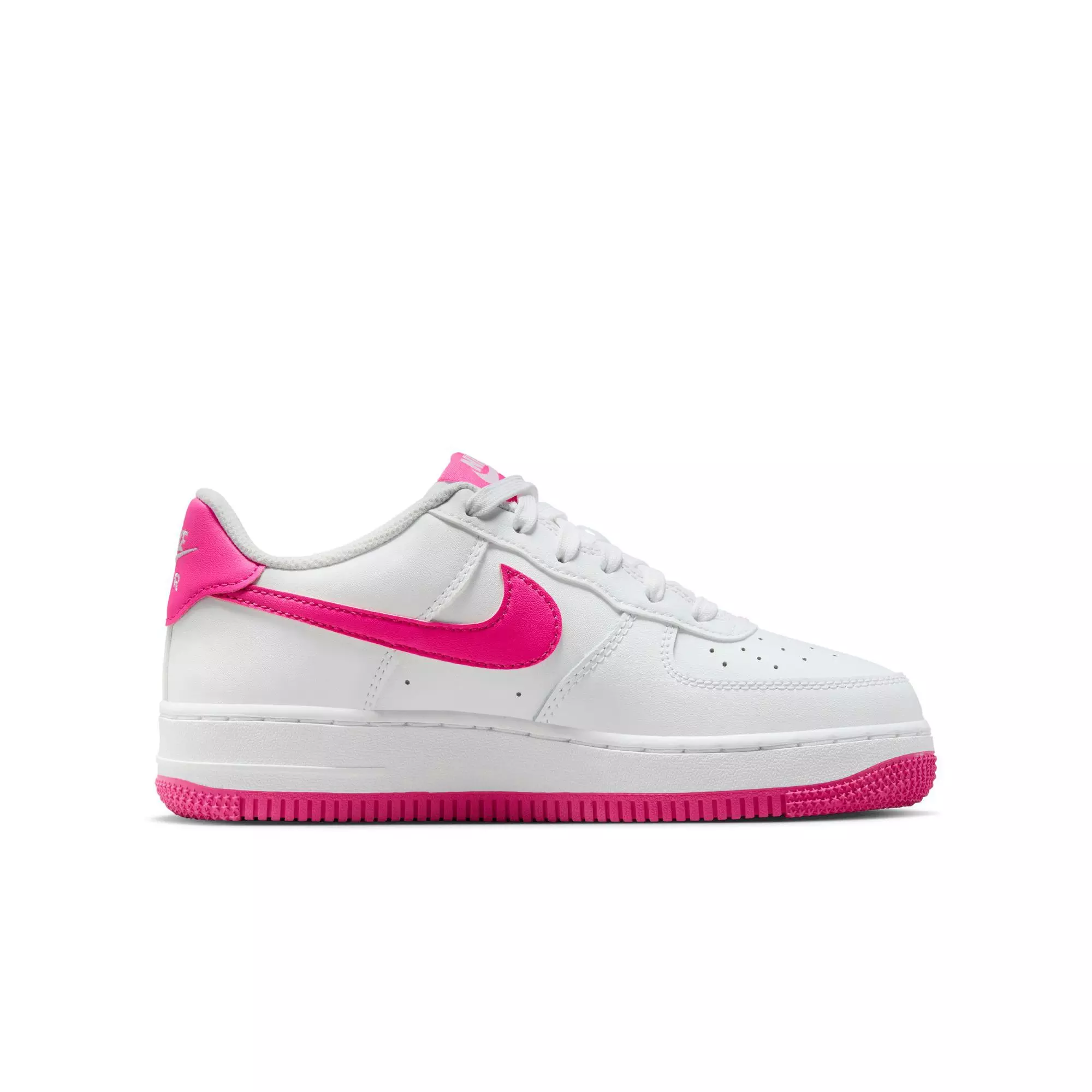 Nike Air Force 1 LV8 2 "White/Laser Fuchsia" Preschool Girls' Shoe - WHITE/PINK