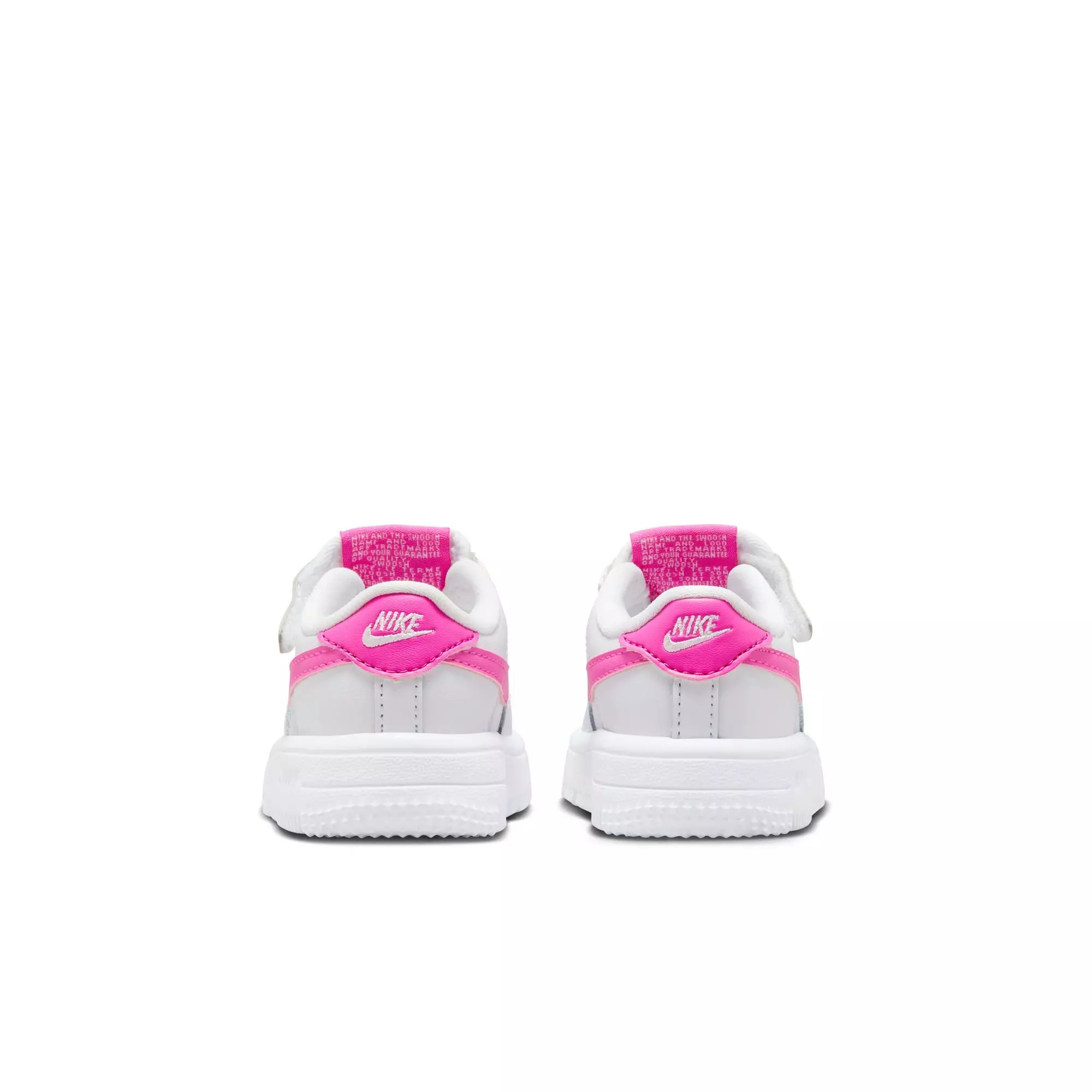 Nike Air Force 1 Low EasyOn "White/Laser Fuchsia" Toddler Girls' Shoe - WHITE/PINK