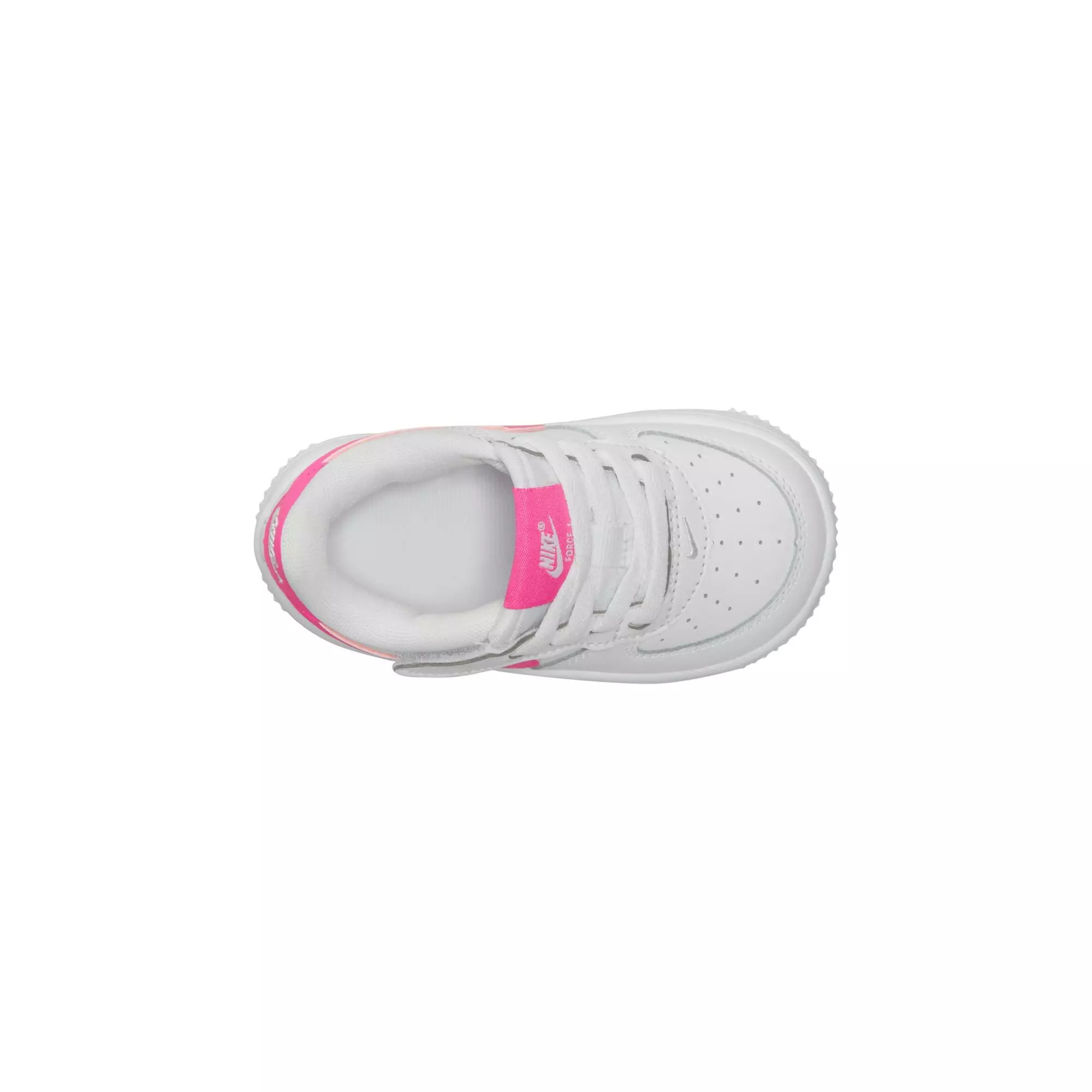 Nike Air Force 1 Low EasyOn "White/Laser Fuchsia" Toddler Girls' Shoe - WHITE/PINK