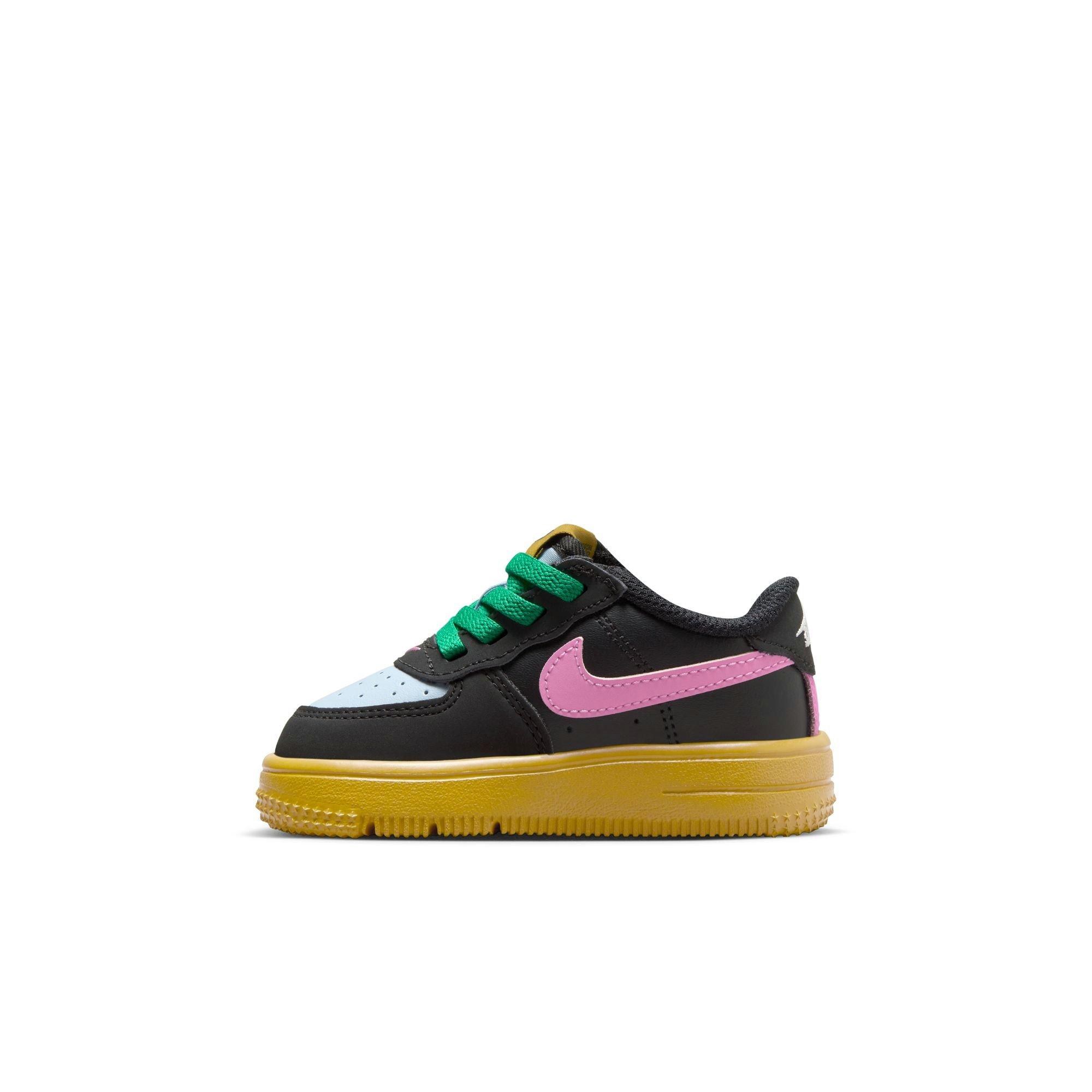 Nike Air Force 1 Low LV8 2 EasyOn Toddler Girls' Black/Summit White/Lt Armory Blue Shoe