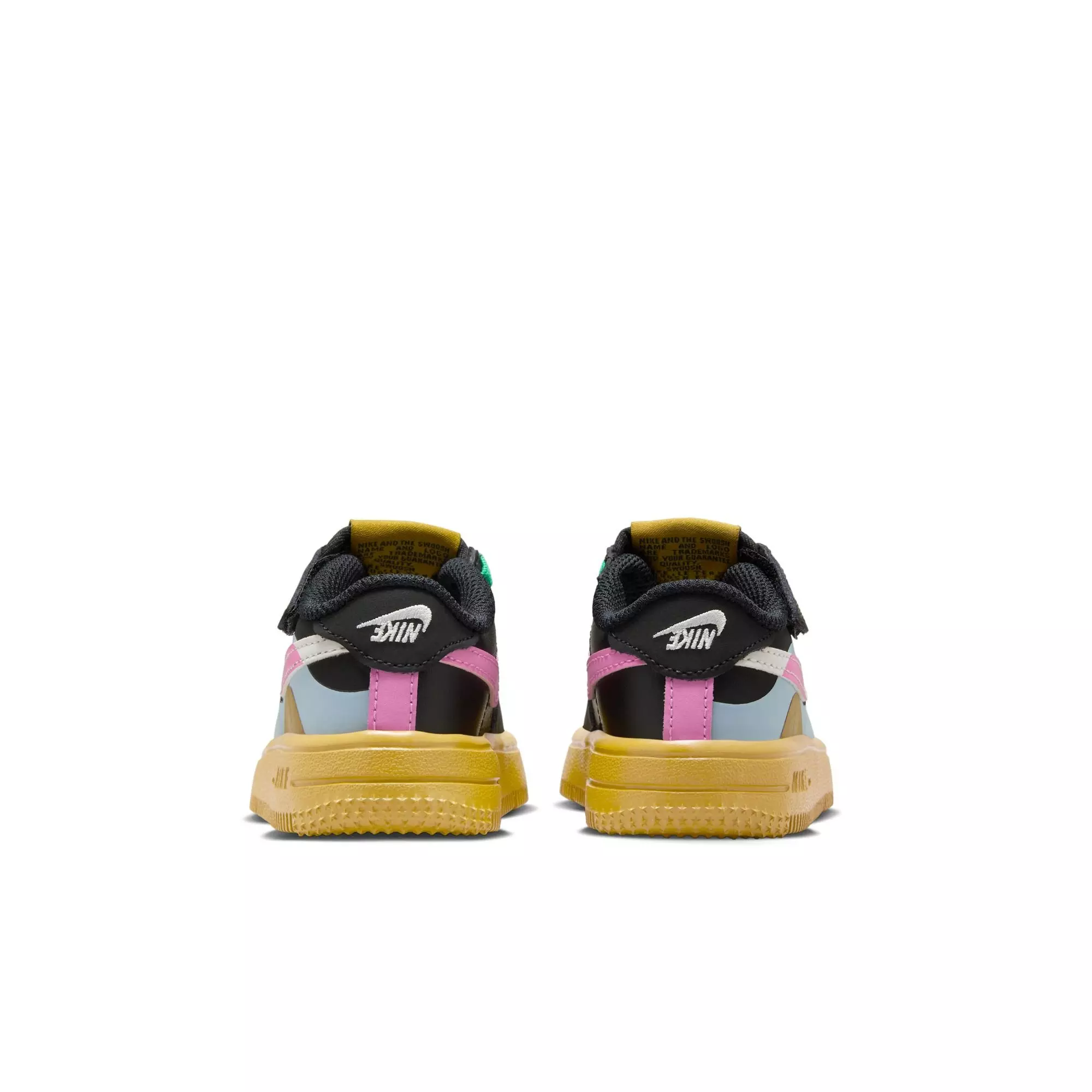 Nike Air Force 1 Low LV8 2 EasyOn "Black/Summit White/Lt Armory Blue" Toddler Girls' Shoe - MULTI-COLOR