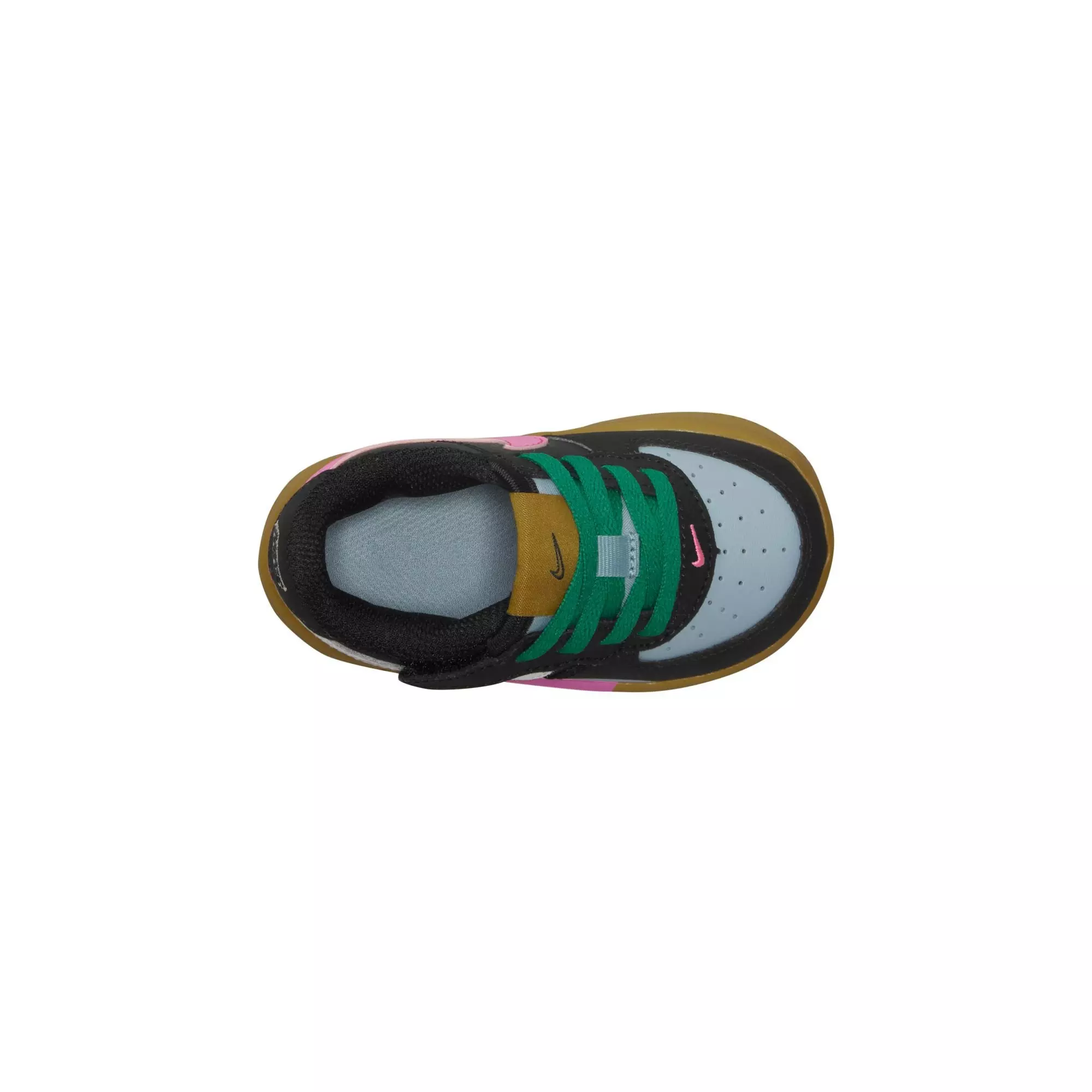 Nike Air Force 1 Low LV8 2 EasyOn "Black/Summit White/Lt Armory Blue" Toddler Girls' Shoe - MULTI-COLOR