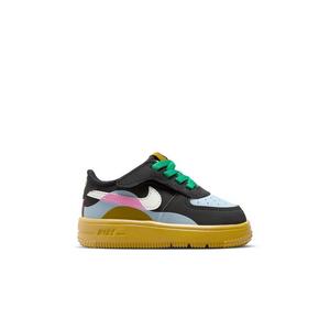 Nike Air Force 1 Low LV8 2 EasyOn "Black/Summit White/Lt Armory Blue" Toddler Girls' Shoe