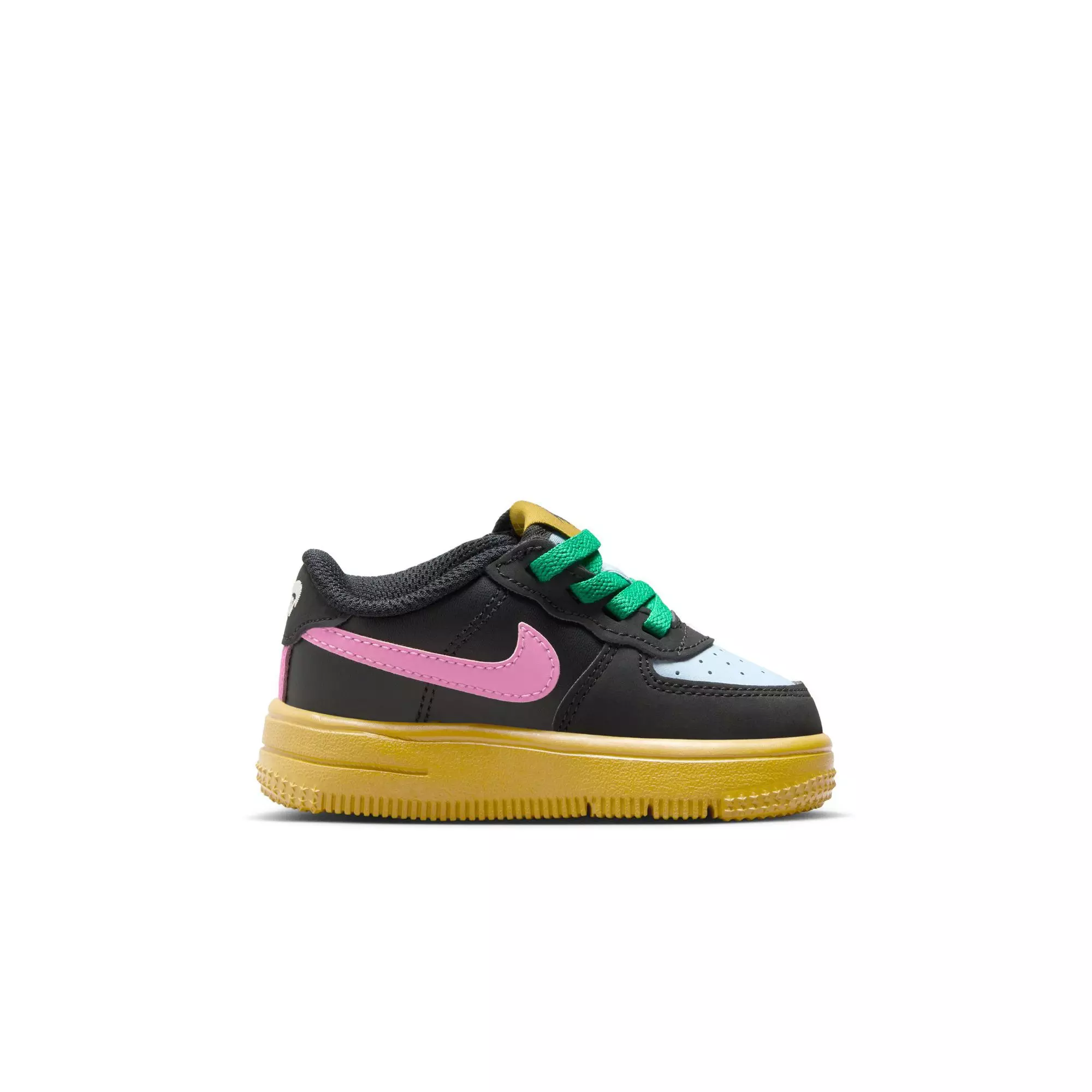 Nike Air Force 1 Low LV8 2 EasyOn "Black/Summit White/Lt Armory Blue" Toddler Girls' Shoe - MULTI-COLOR