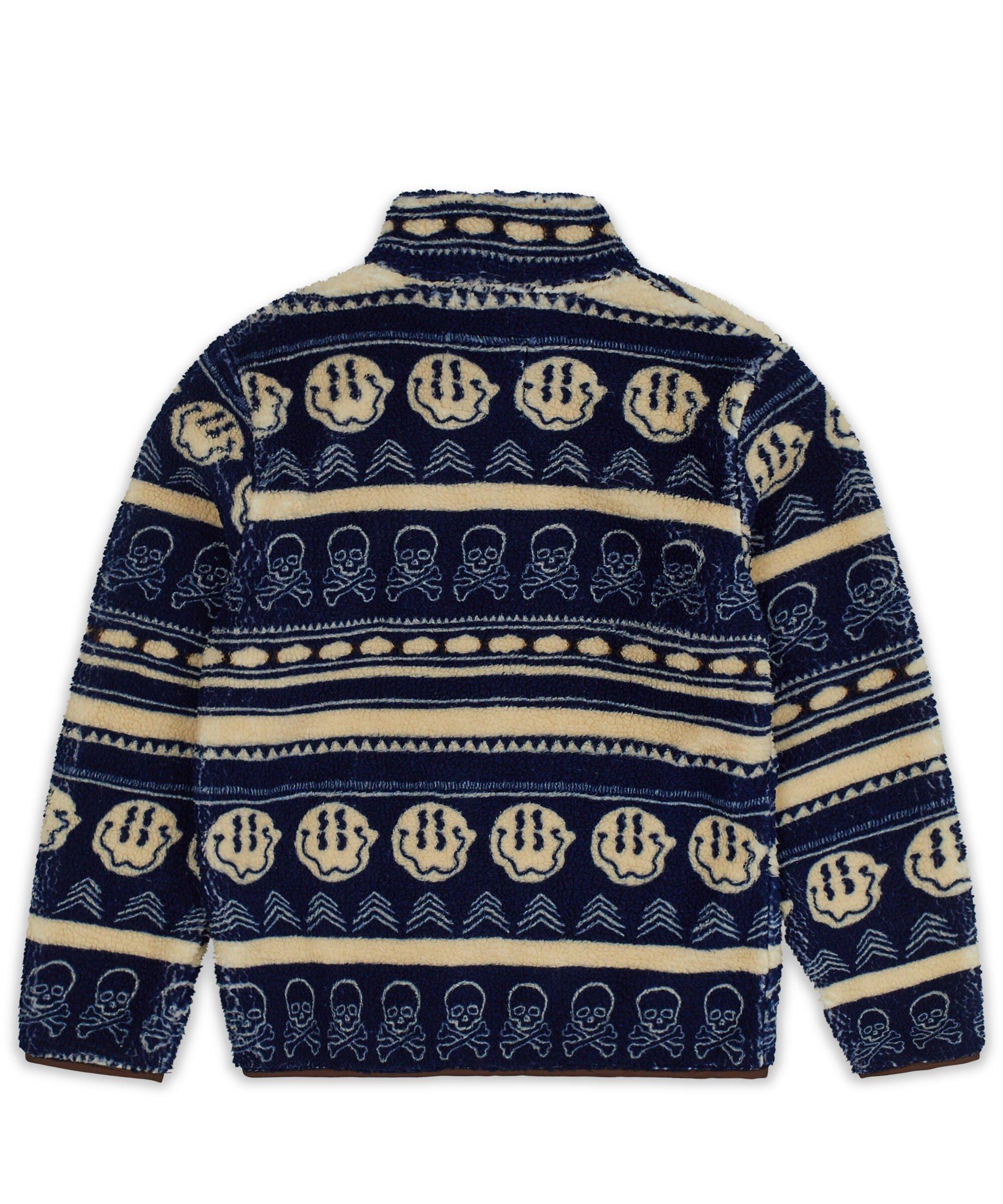 Reason Men's Smiles Printed Full Zip Jacket - BLUE/WHITE Thumbnail View 2