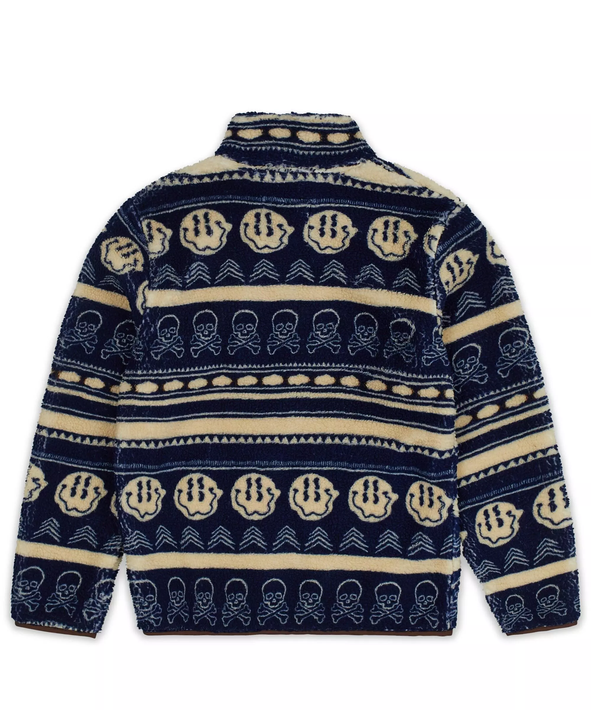 Reason Men's Smiles Printed Full Zip Jacket - BLUE/WHITE