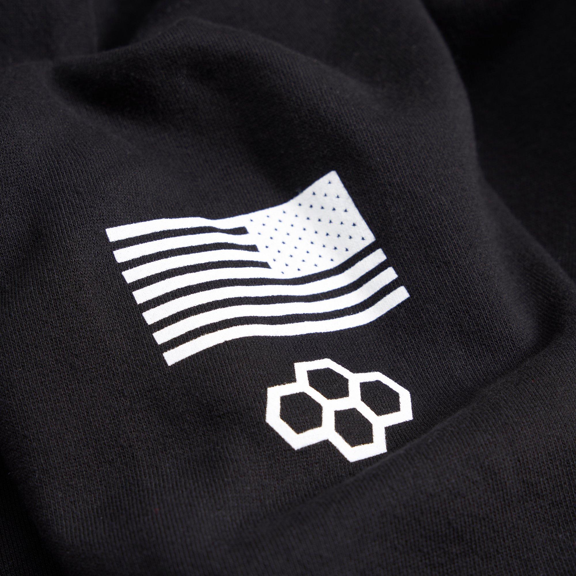 Rudis Men's Tactical Banner Pullover Hoodie - BLACK Thumbnail View 2