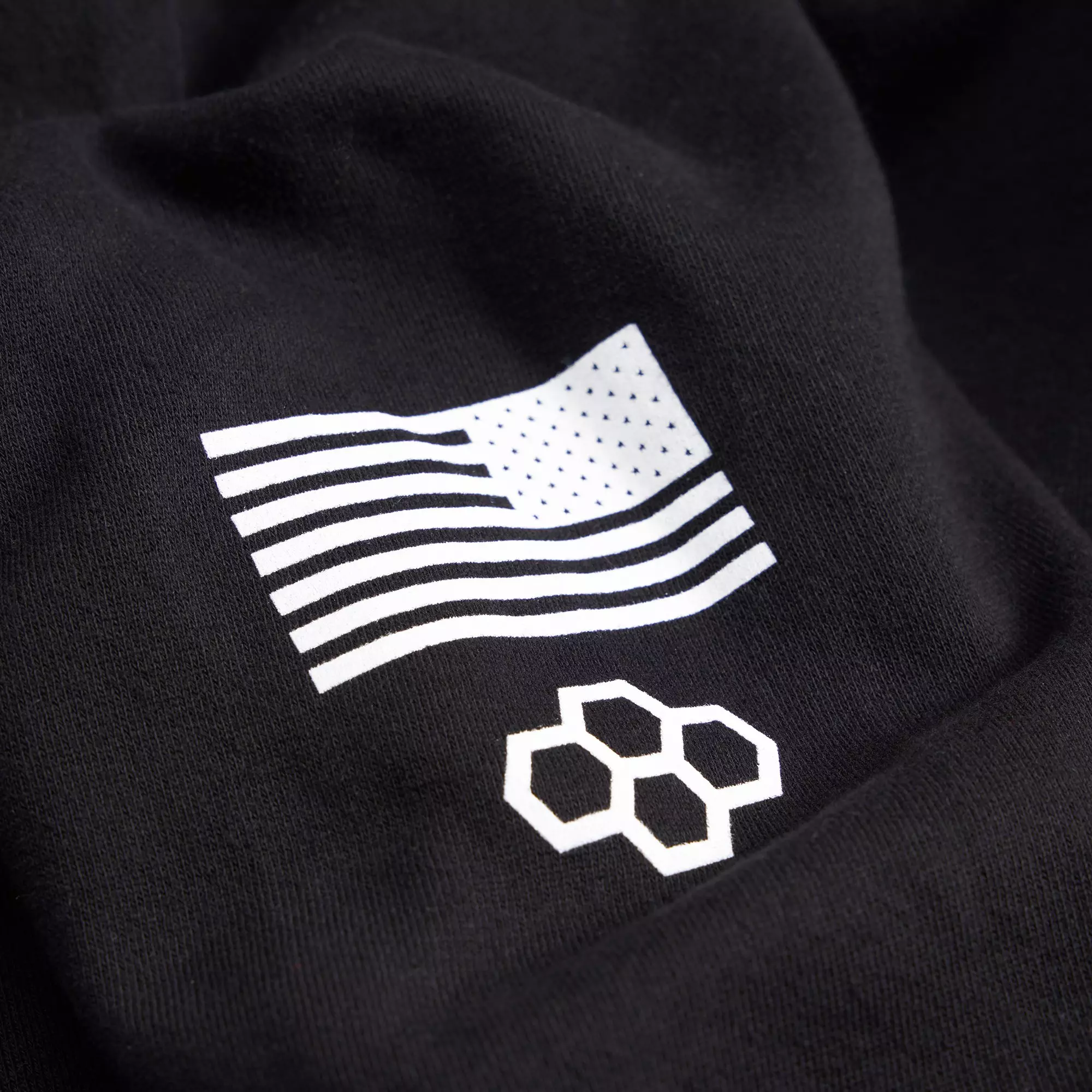 Rudis Men's Tactical Banner Pullover Hoodie - BLACK