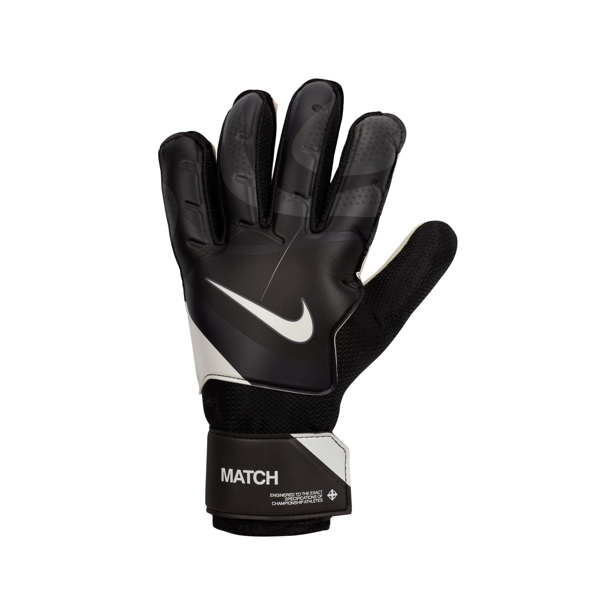 Nike Match Soccer Goalkeeper Gloves - Black/Dark Grey/White - BLACK/WHITE Thumbnail View 1