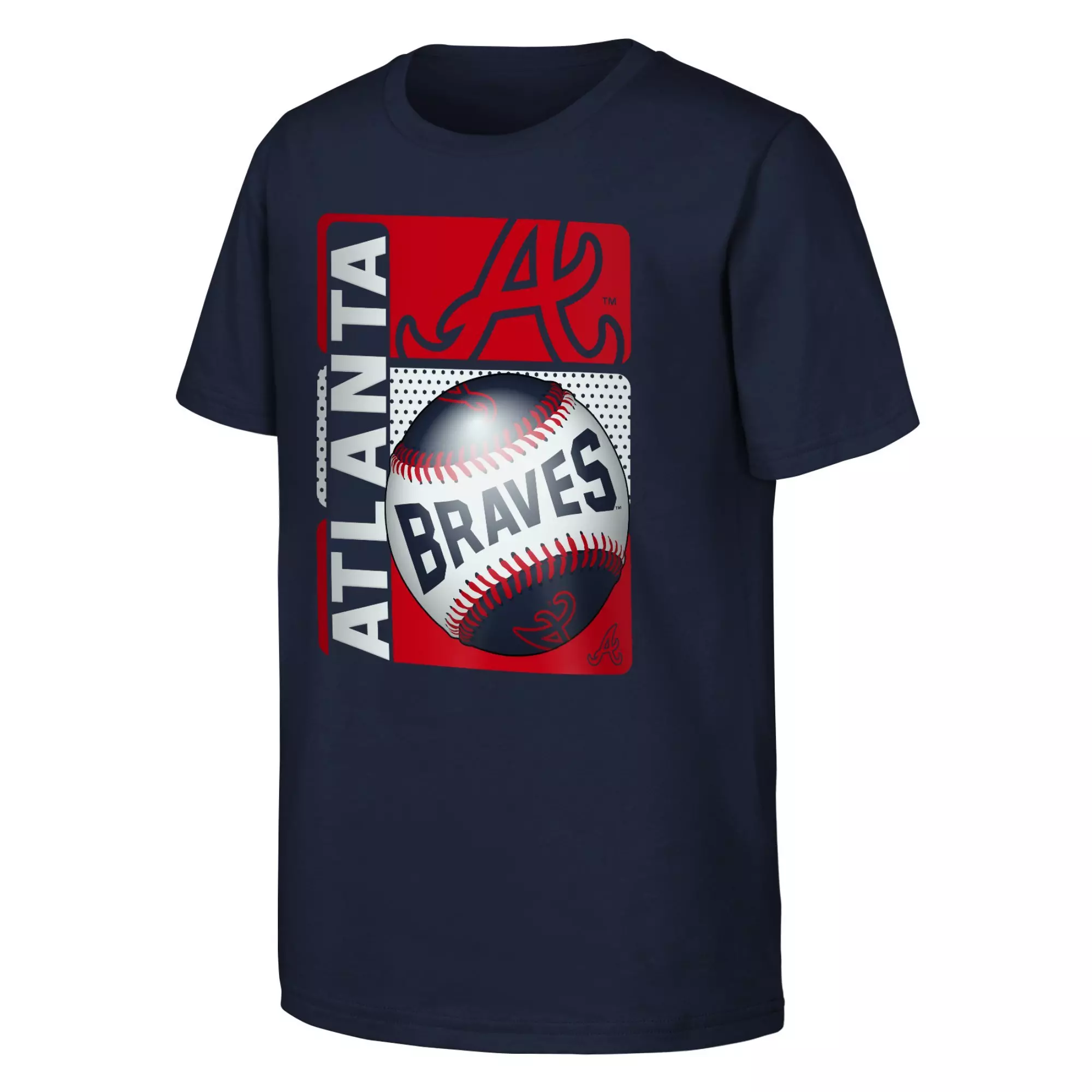 Gen 2 by Outerstuff Youth Atlanta Braves T-Shirt-Navy - NAVY