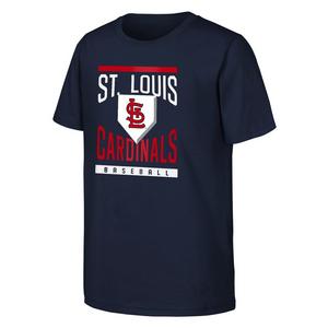 Genuine Stuff Youth '24 St. Louis Cardinals Load Base Tee - Navy