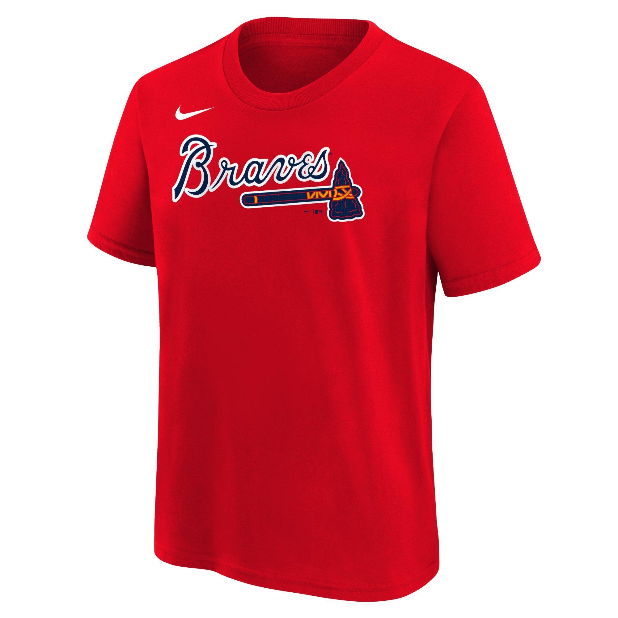 Nike Youth Atlanta Braves T-Shirt-Red - Hibbett