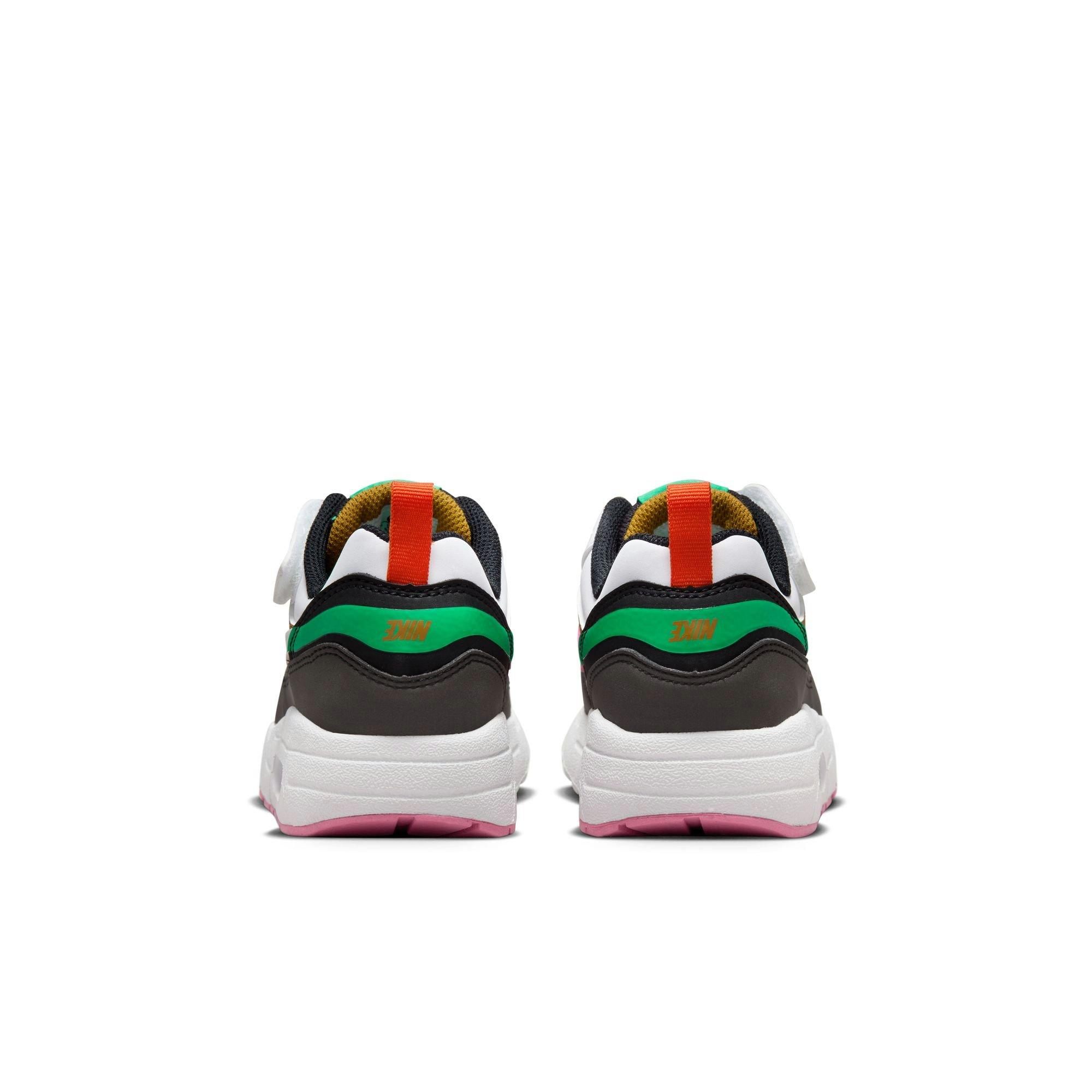 Nike Air Max 1 SE EasyOn Preschool Girls' Black/White/Playful Pink/Stadium Green Shoe