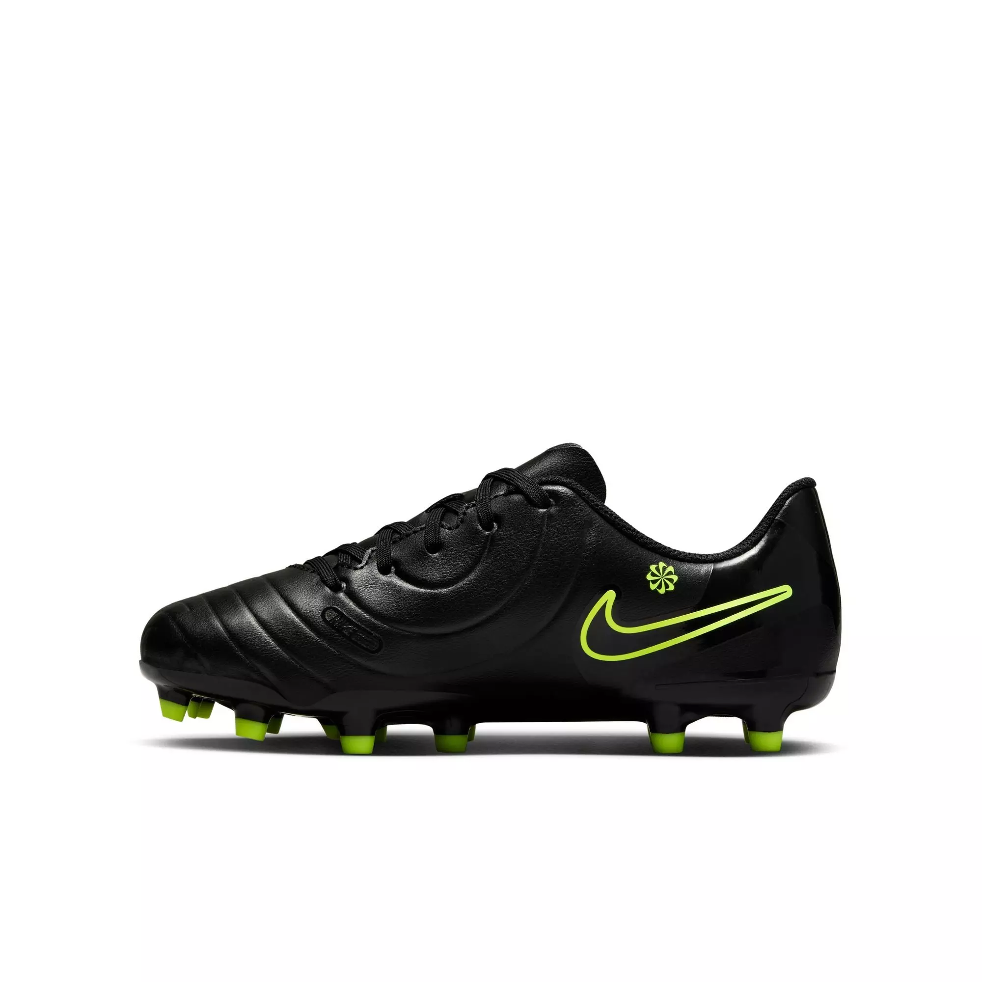 Nike Jr. Tiempo Legend 10 Club MG "Black/Volt" Preschool Boys' Soccer Cleat - BLACK