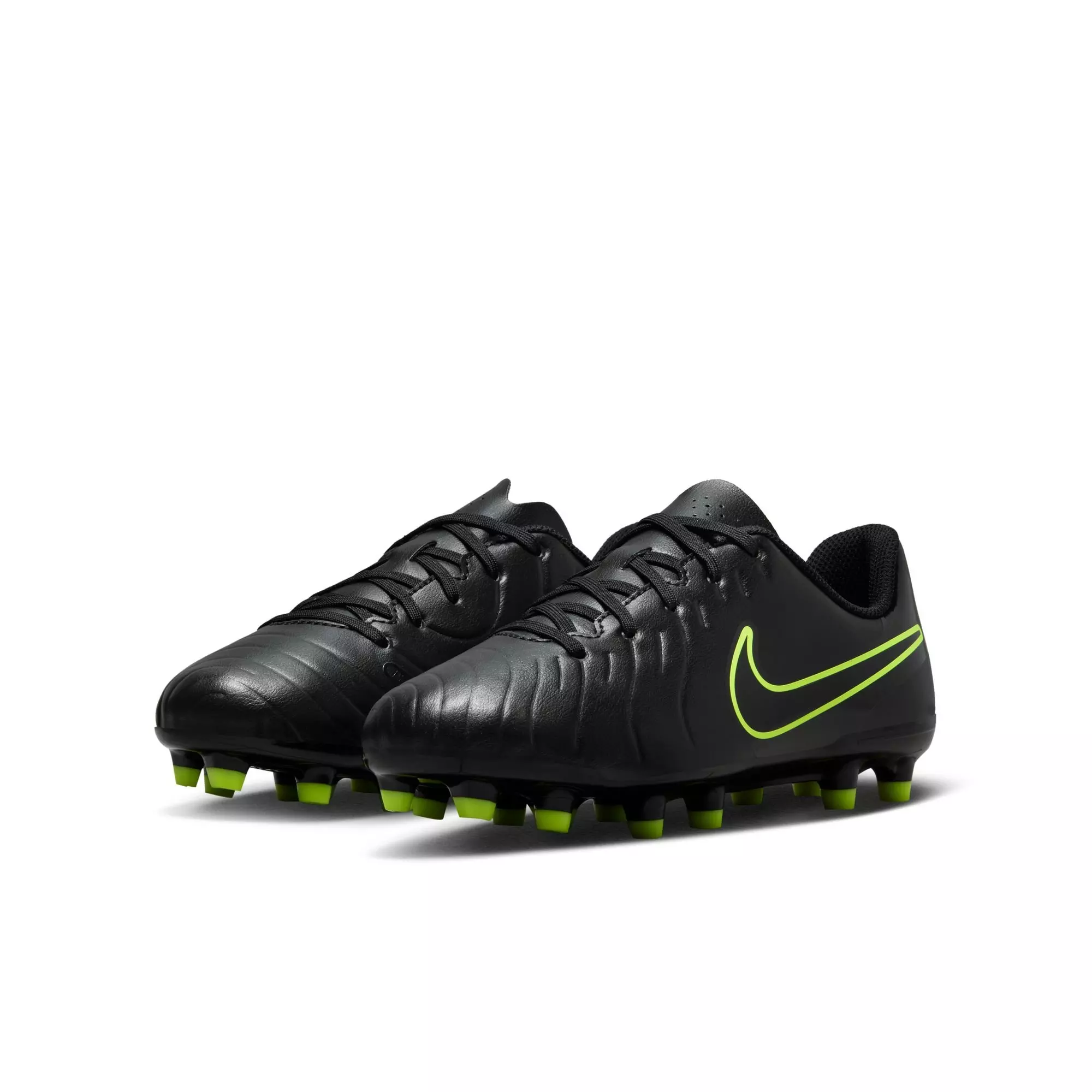 Nike Jr. Tiempo Legend 10 Club MG "Black/Volt" Preschool Boys' Soccer Cleat - BLACK