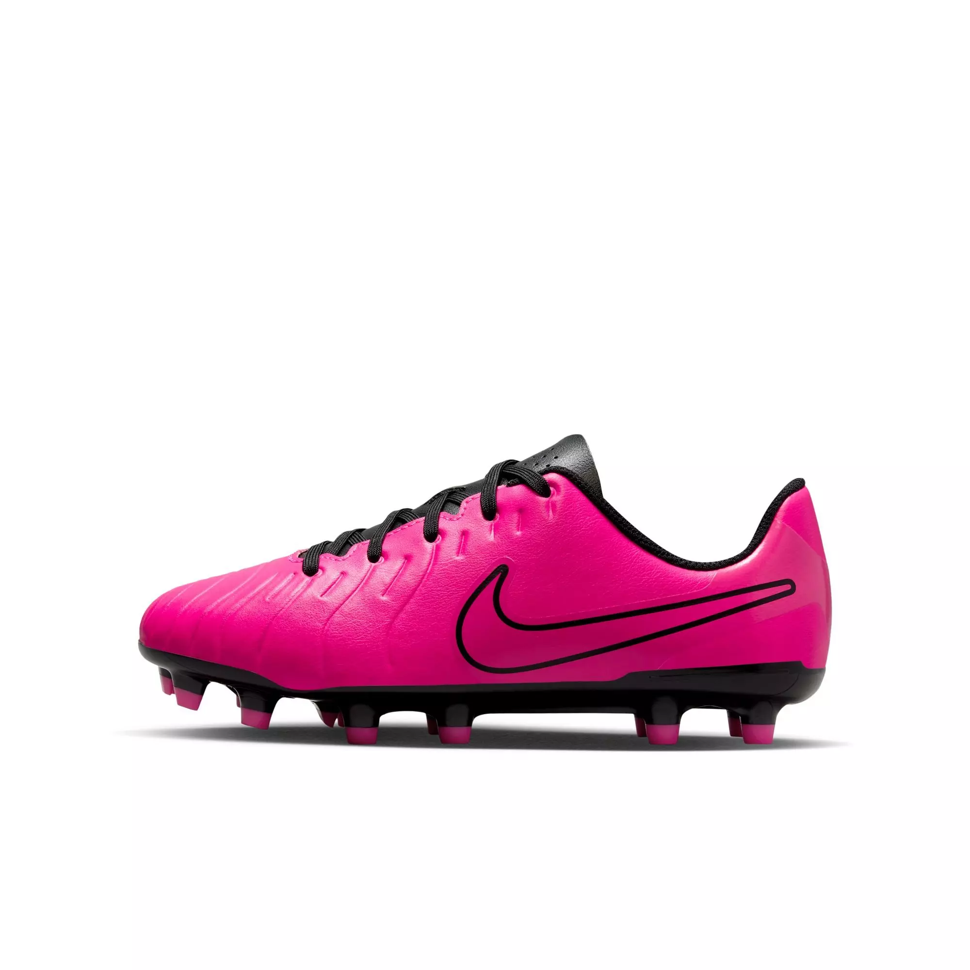 Nike Jr. Tiempo Legend 10 Club MG "Fierce Pink/Black" Preschool Girls' Soccer Cleat - BLACK/PINK