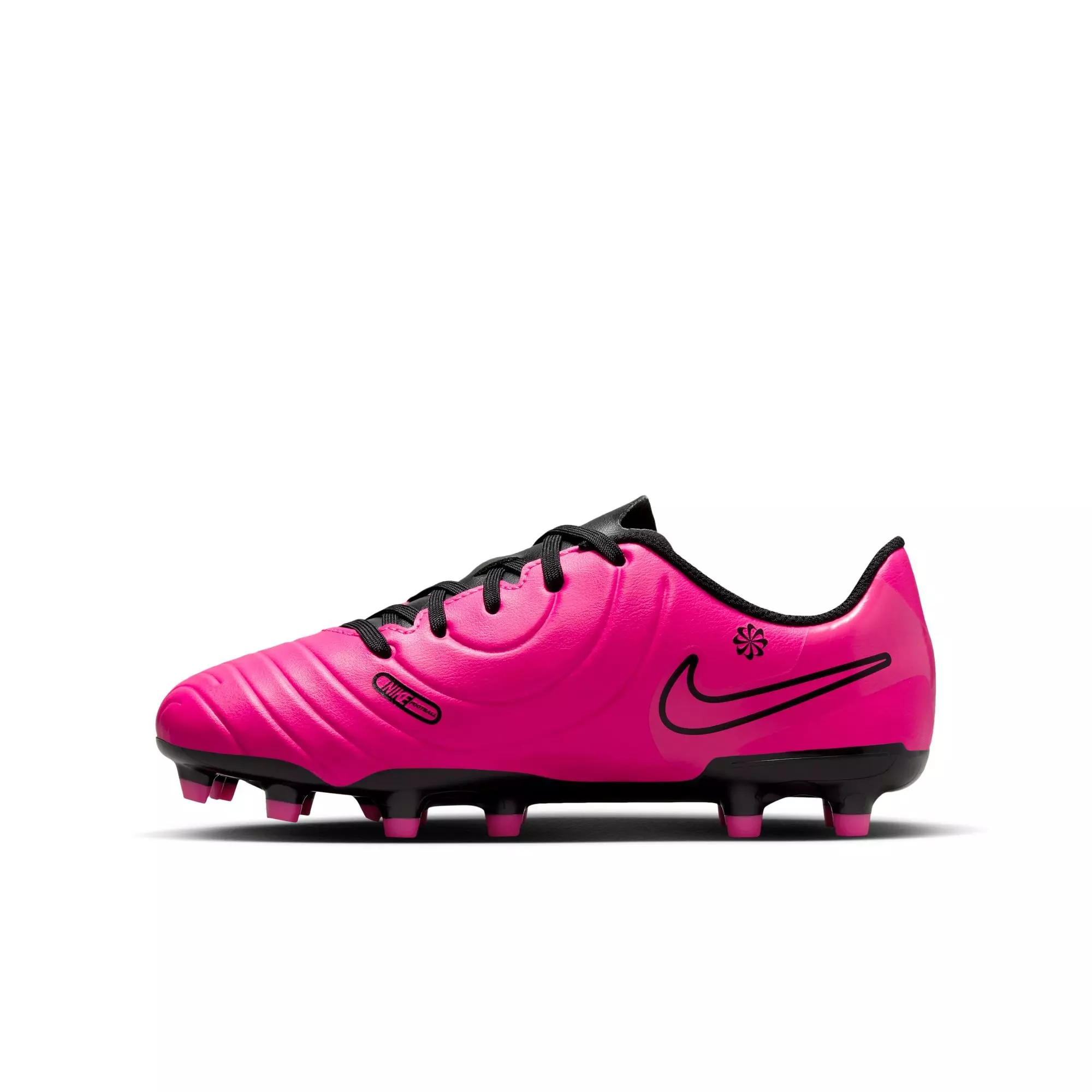 Nike Jr. Tiempo Legend 10 Club MG "Fierce Pink/Black" Preschool Girls' Soccer Cleat - BLACK/PINK