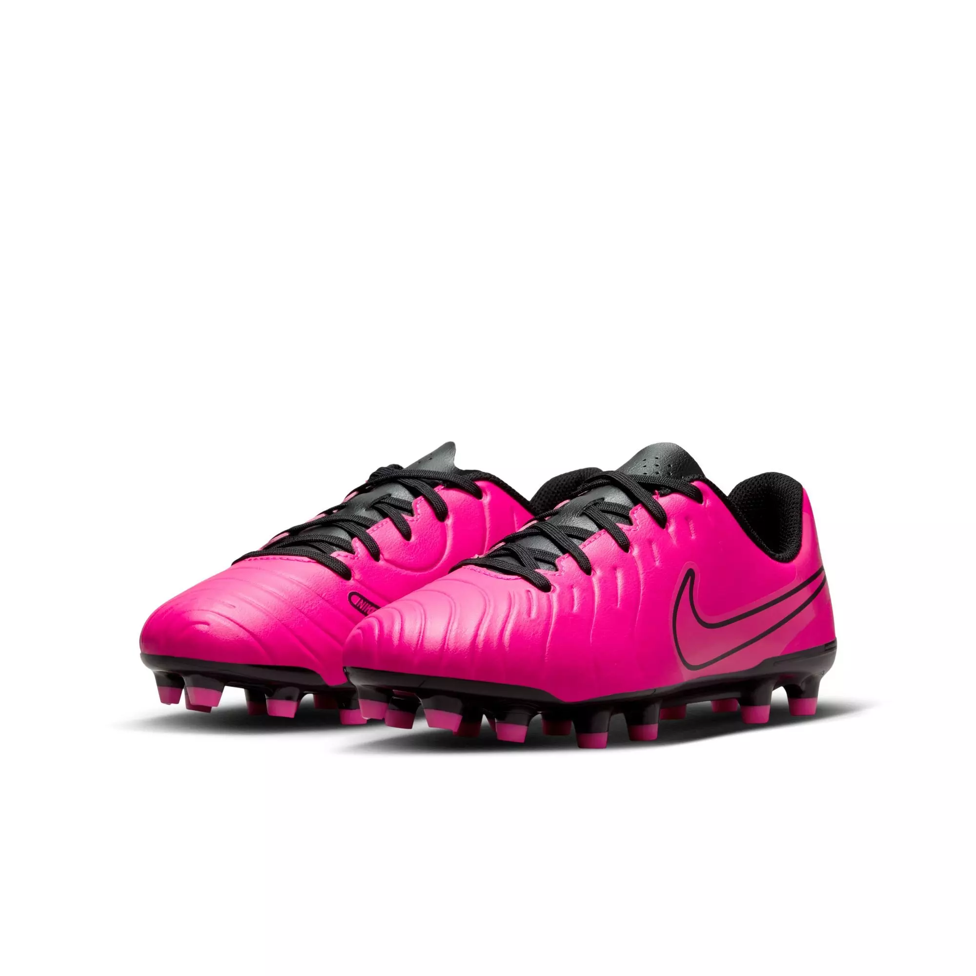 Nike Jr. Tiempo Legend 10 Club MG "Fierce Pink/Black" Preschool Girls' Soccer Cleat - BLACK/PINK
