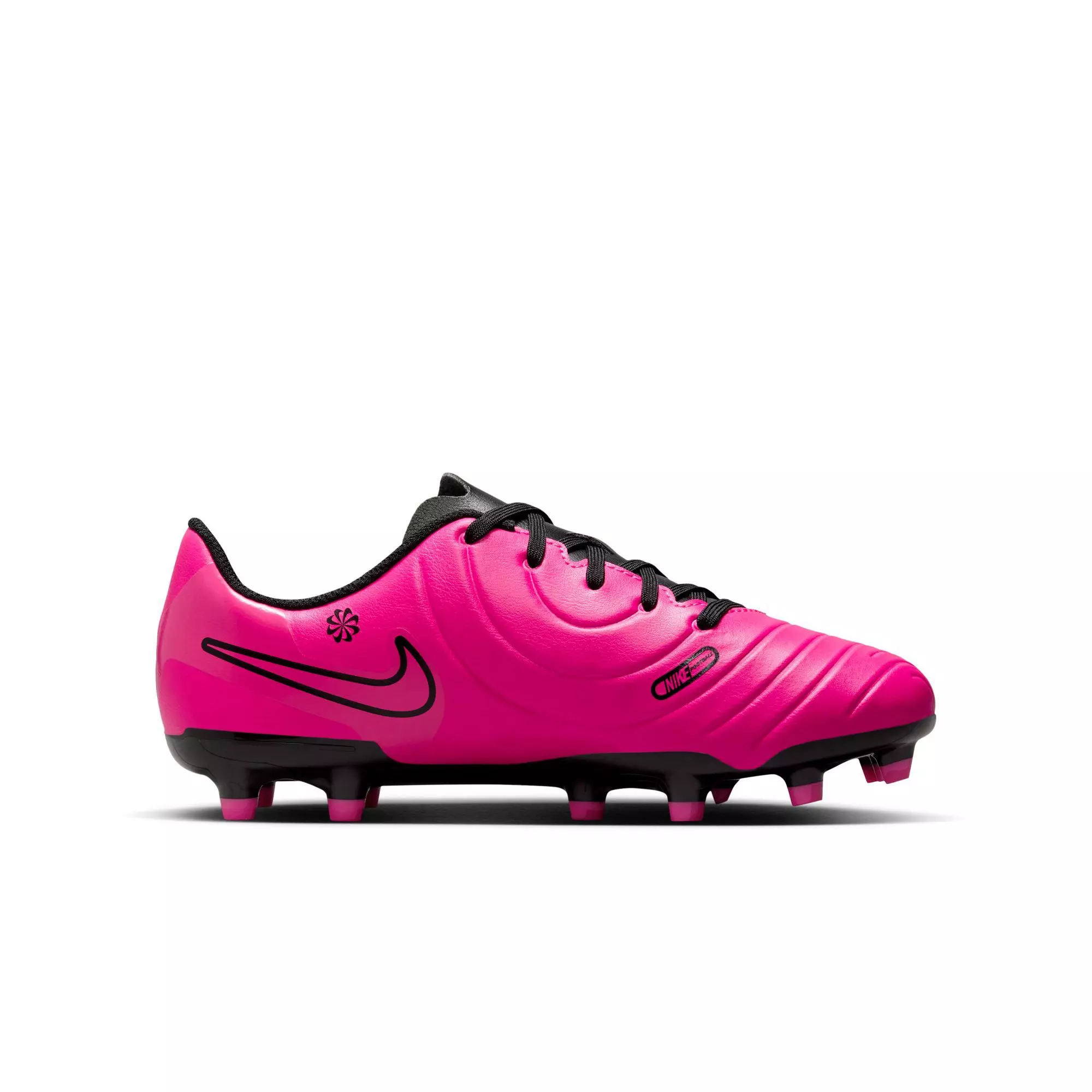 Nike Jr. Tiempo Legend 10 Club MG "Fierce Pink/Black" Preschool Girls' Soccer Cleat - BLACK/PINK
