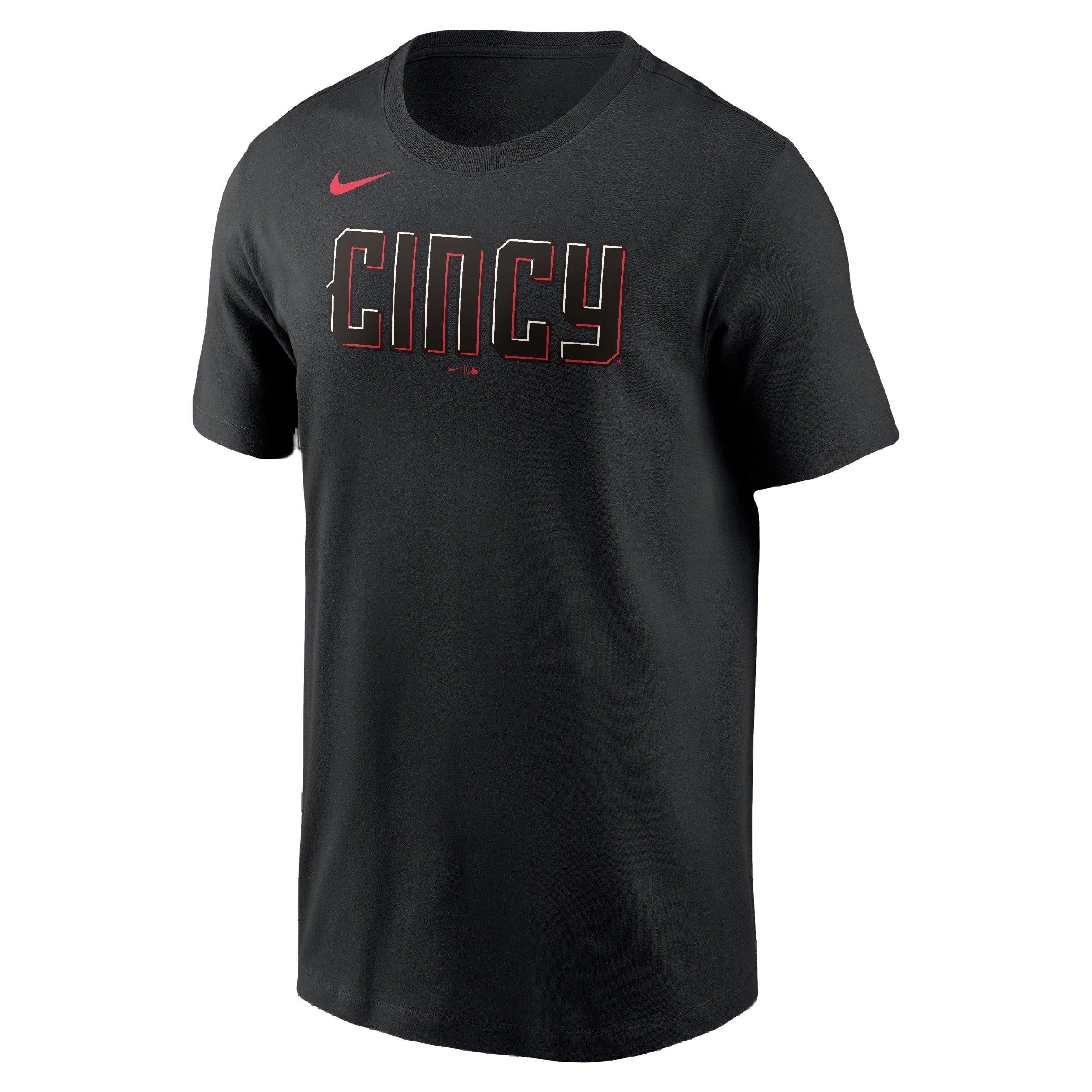 Nike Men's Elly De La Cruz Cincinnati Reds 2023 City Connect Name & Number Top - BLACK Thumbnail View 1