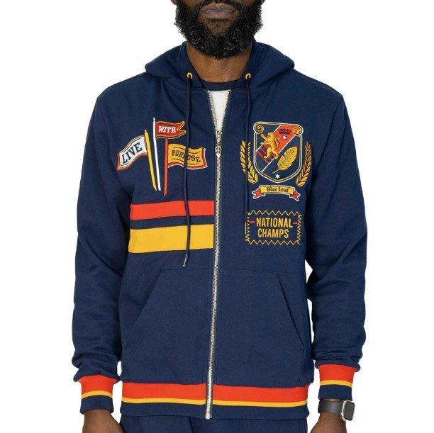 Blac Leaf Men's National Champs Hoodie - NAVY