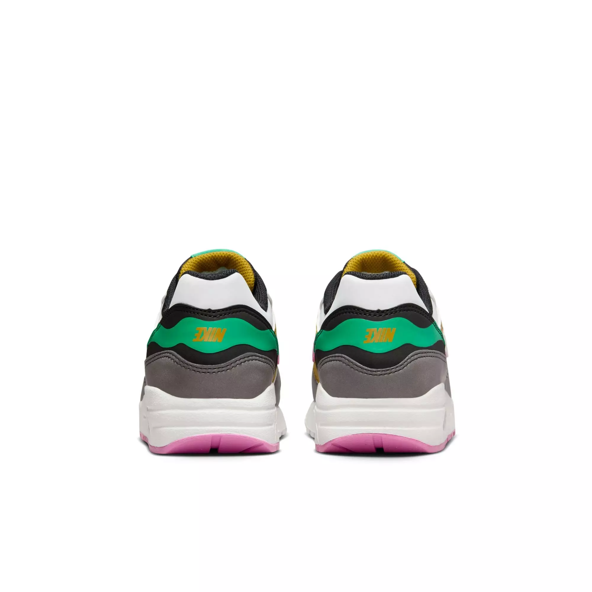 Nike Air Max 1 SE "Black/White/Playful Pink/Stadium Green" Grade School Girls' Shoe - MULTI-COLOR
