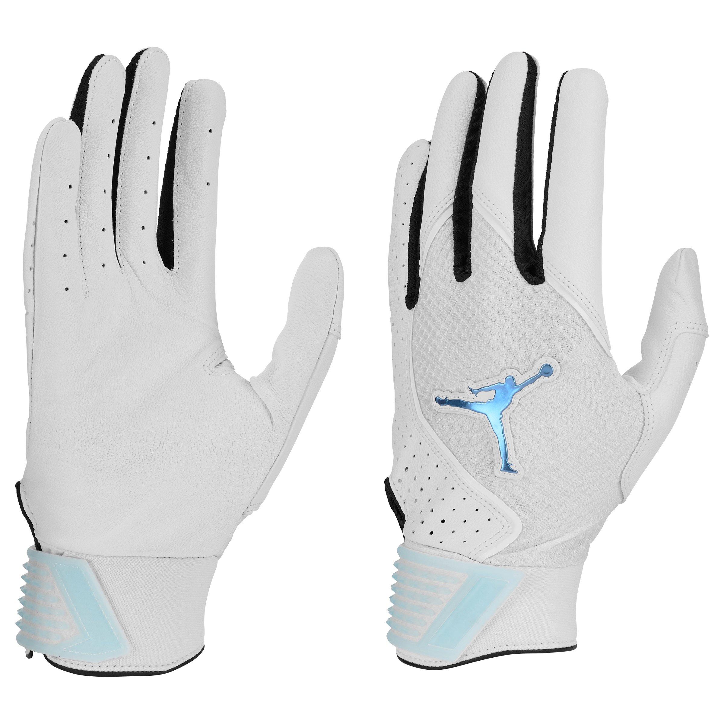 Jordan Fly Select Baseball Batting Gloves - White/Lt Blue - WHITE/LT BLUE Thumbnail View 3