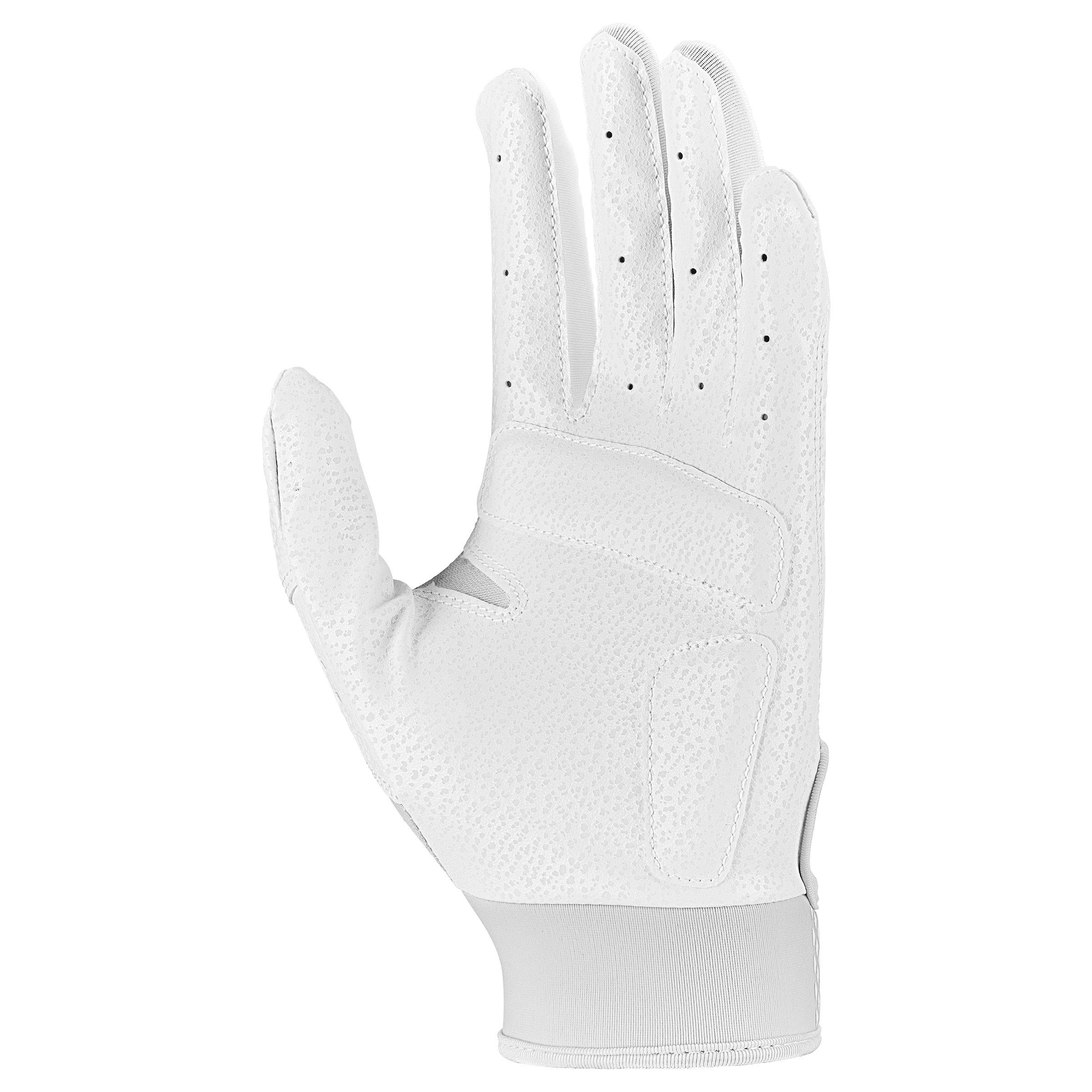Nike Hyperdiamond 3.0 Softball Batting Gloves - White/Gold - WHITE/GOLD Thumbnail View 2