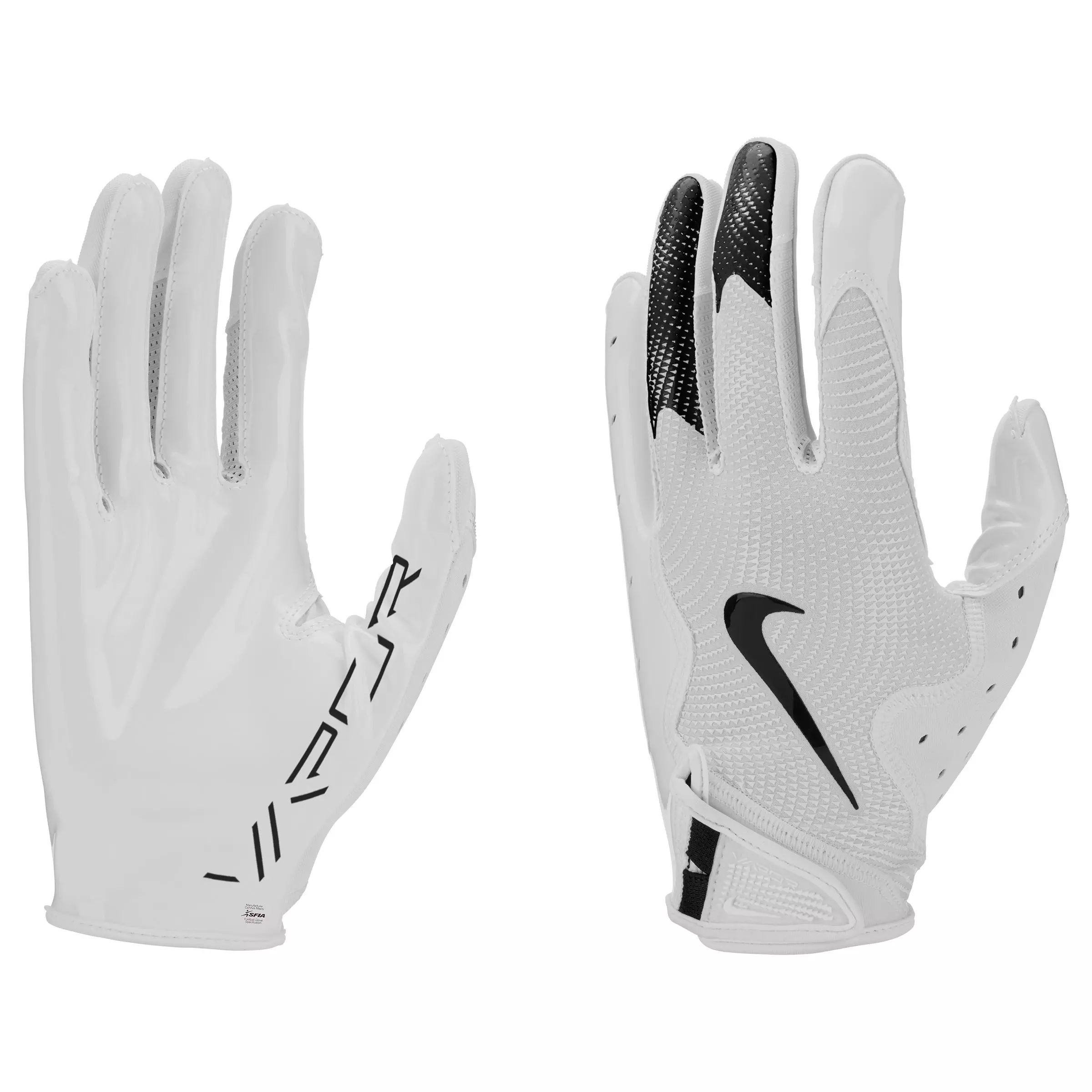Nike Vapor Jet 8.0 Football Receiver Gloves - White/Black - WHITE/BLACK
