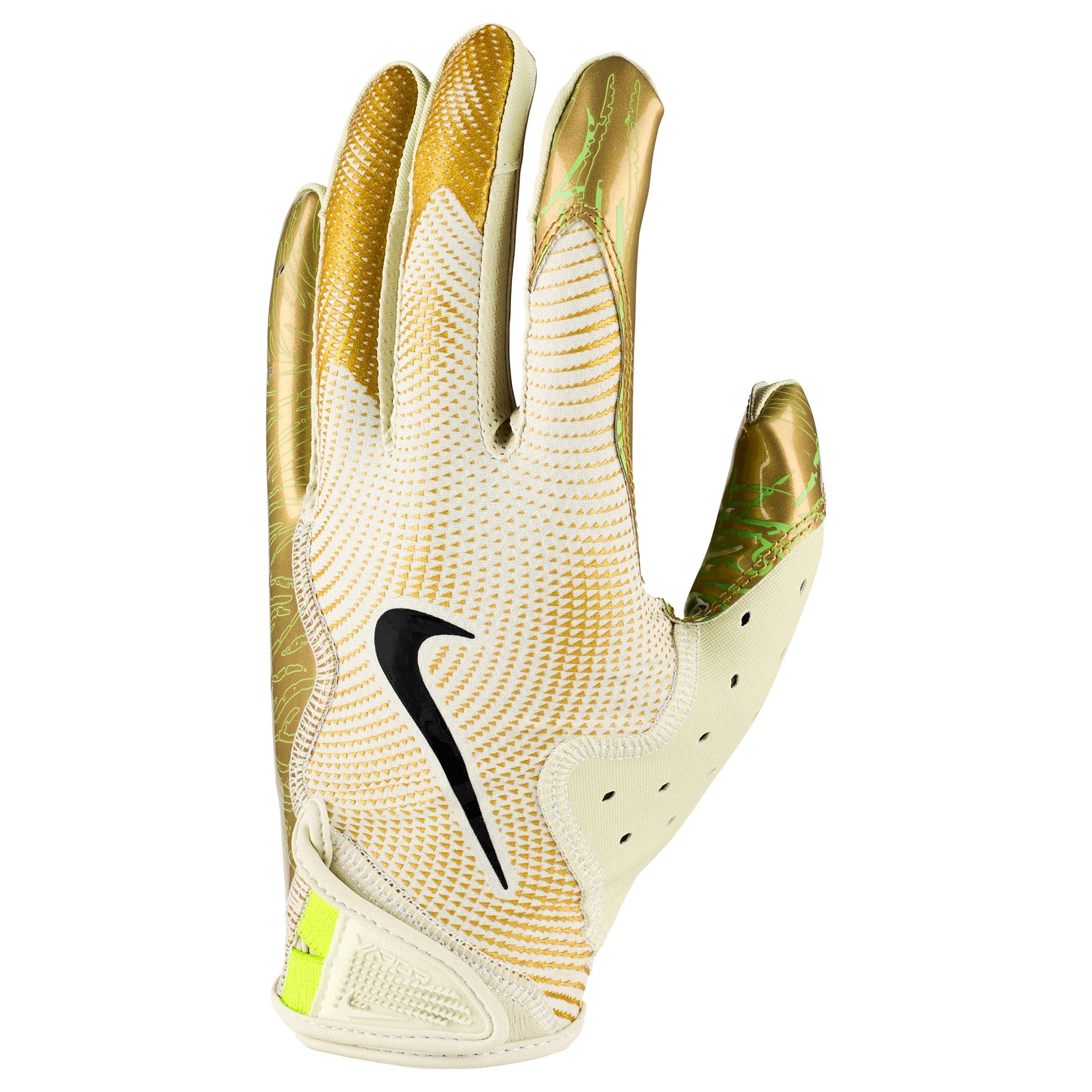 Nike Vapor Jet 8.0 Football Receiver Gloves - Gold - GOLD Thumbnail View 1