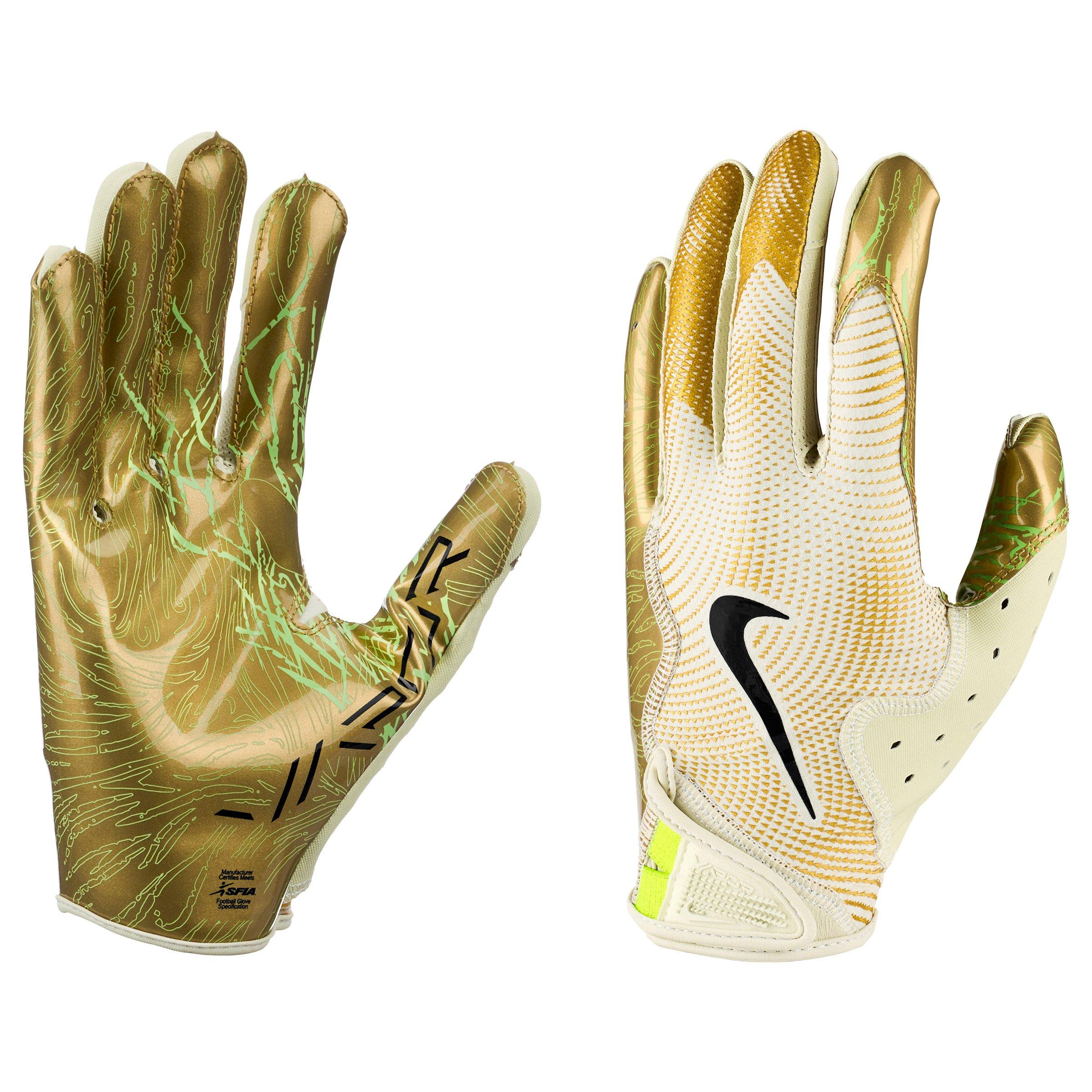 Nike Vapor Jet 8.0 Football Receiver Gloves - Gold - GOLD Thumbnail View 3