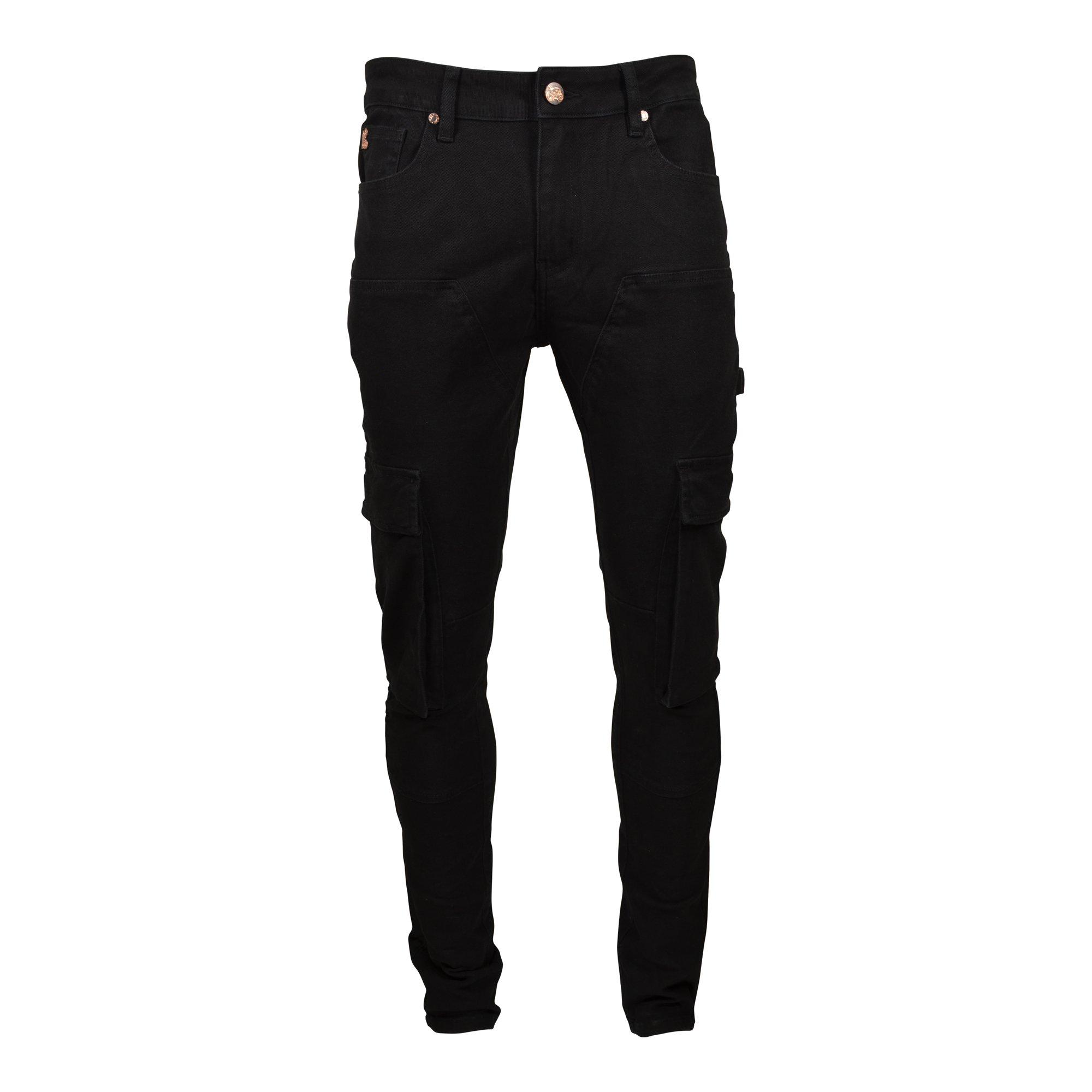 Grindhouse Men's Black Side Western Cargo Pants - BLACK