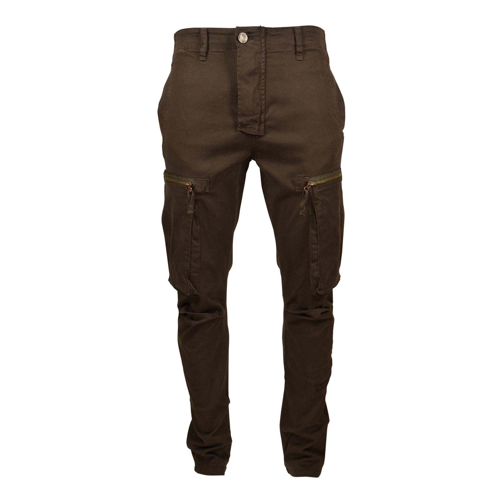 Grindhouse Men's Twill Zip Top Cargo Pants - Olive - GREEN