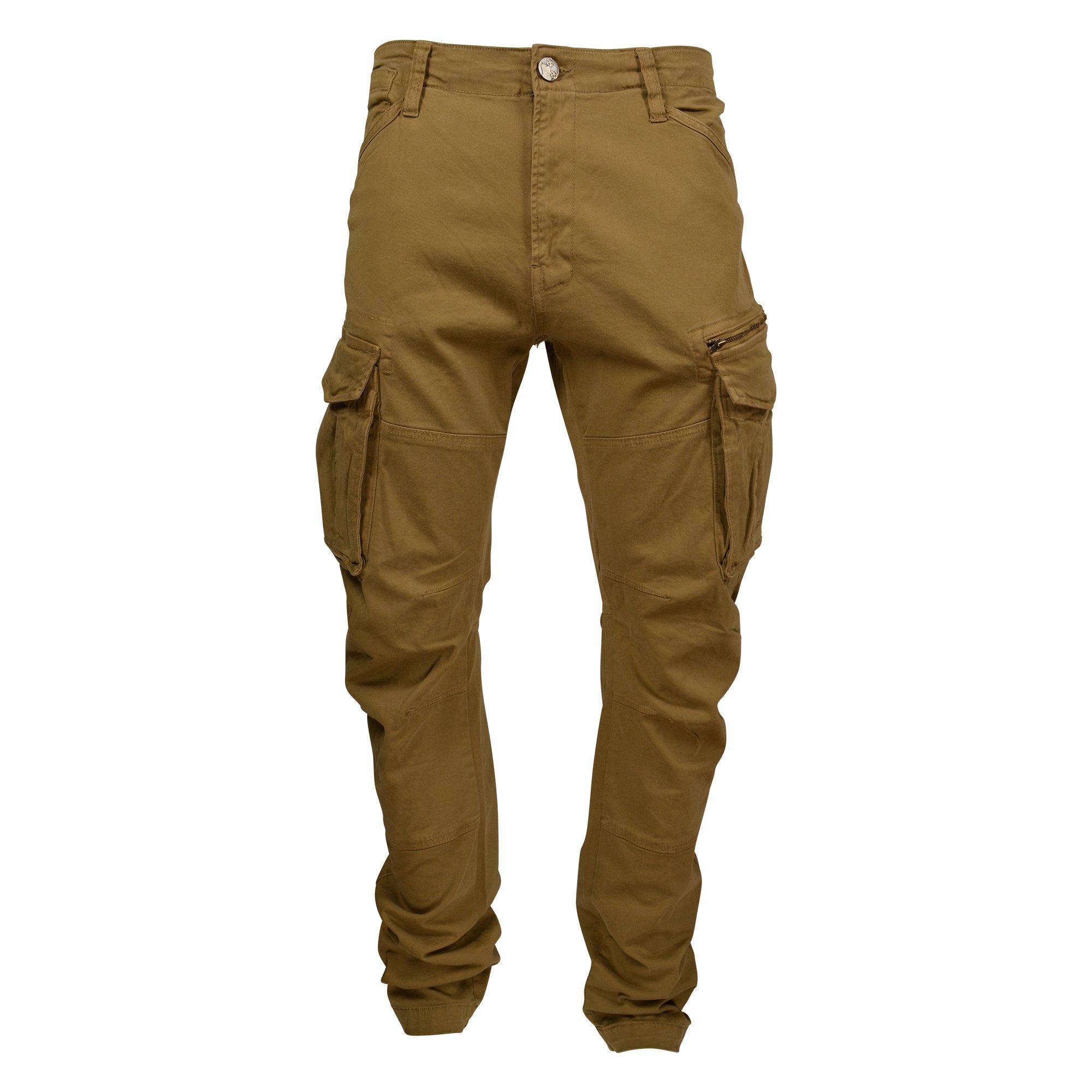 Grindhouse Men's Wheat Twill Seamed Cargo Pants - WHEAT