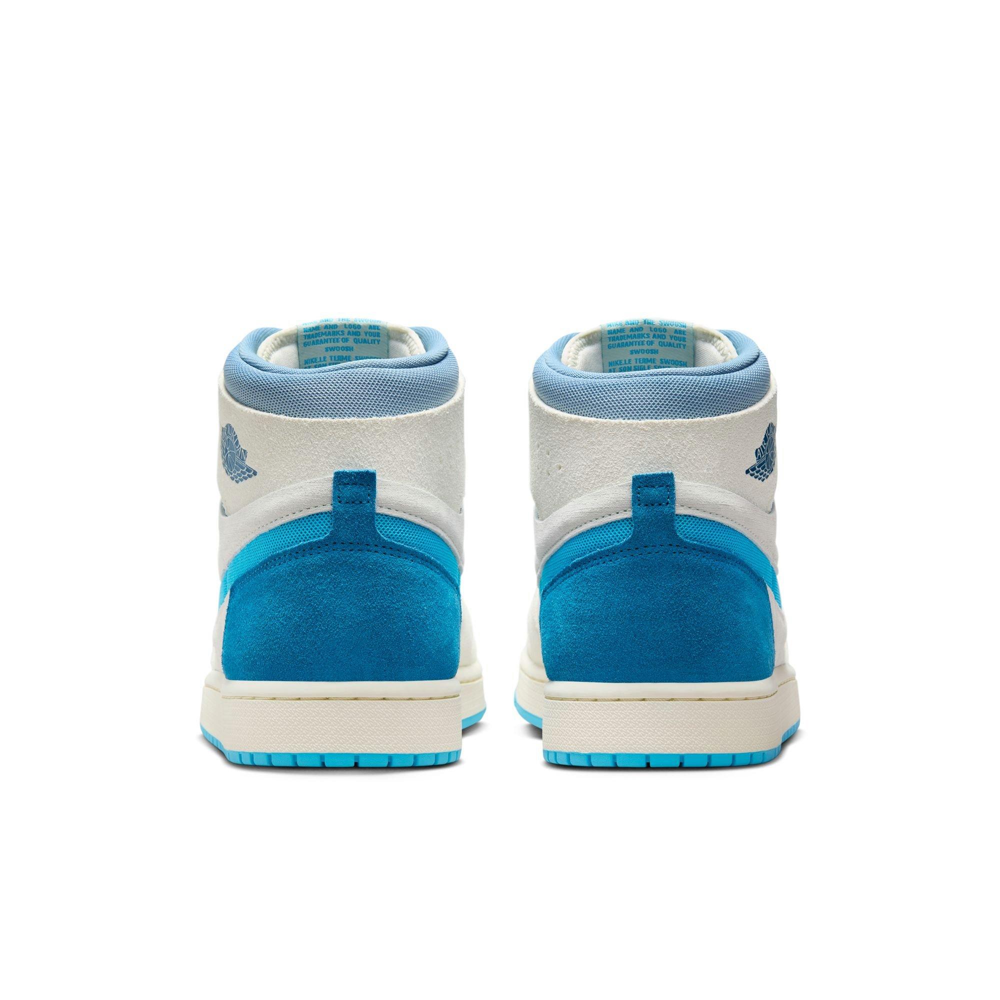 Jordan 1 Zoom CMFT 2 "Sail/Dk Powder Blue/Blue Grey" Men's Shoe - BLUE/WHITE Thumbnail View 6