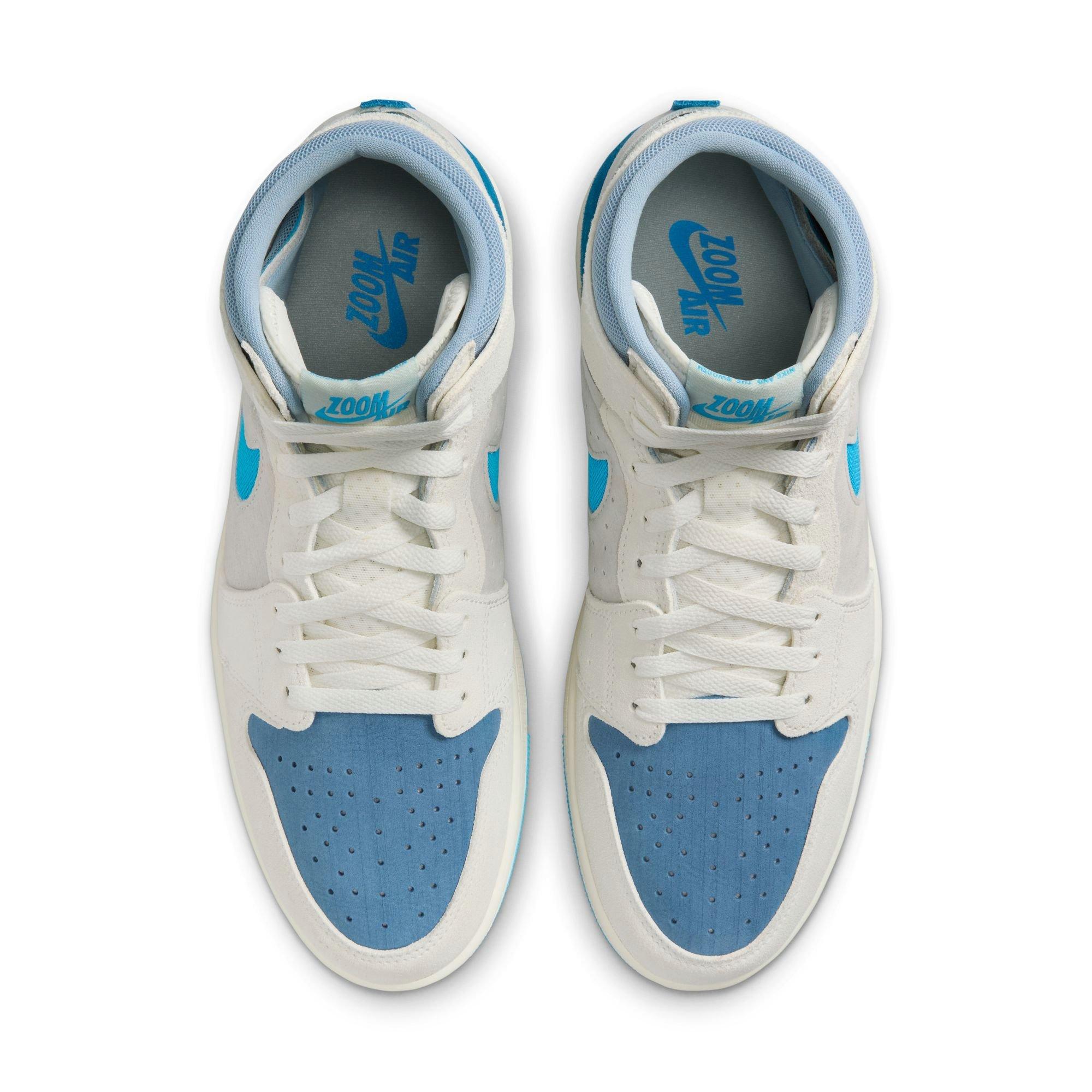 Jordan 1 Zoom CMFT 2 "Sail/Dk Powder Blue/Blue Grey" Men's Shoe - BLUE/WHITE Thumbnail View 7
