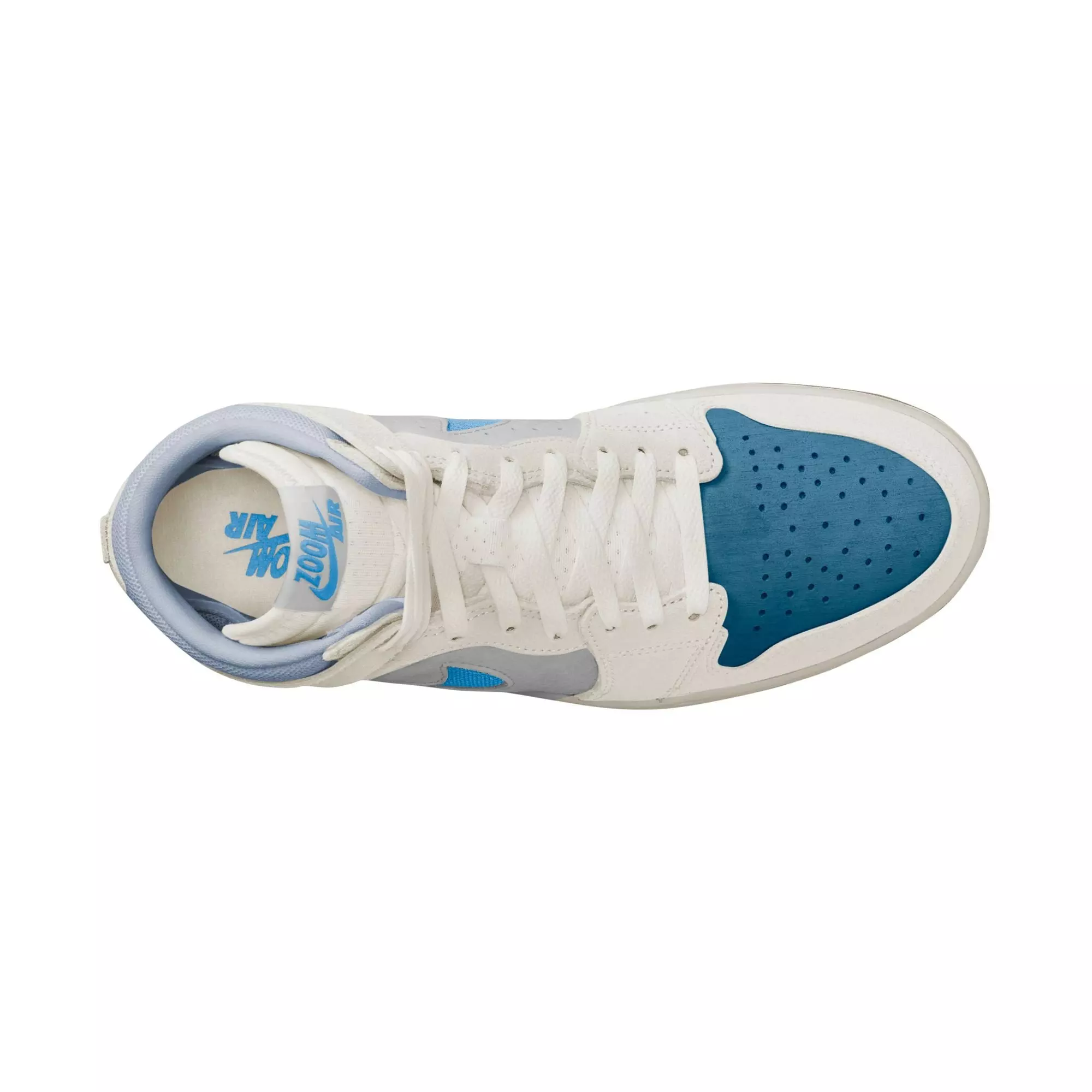 Jordan 1 Zoom CMFT 2 "Sail/Dk Powder Blue/Blue Grey" Men's Shoe - BLUE/WHITE