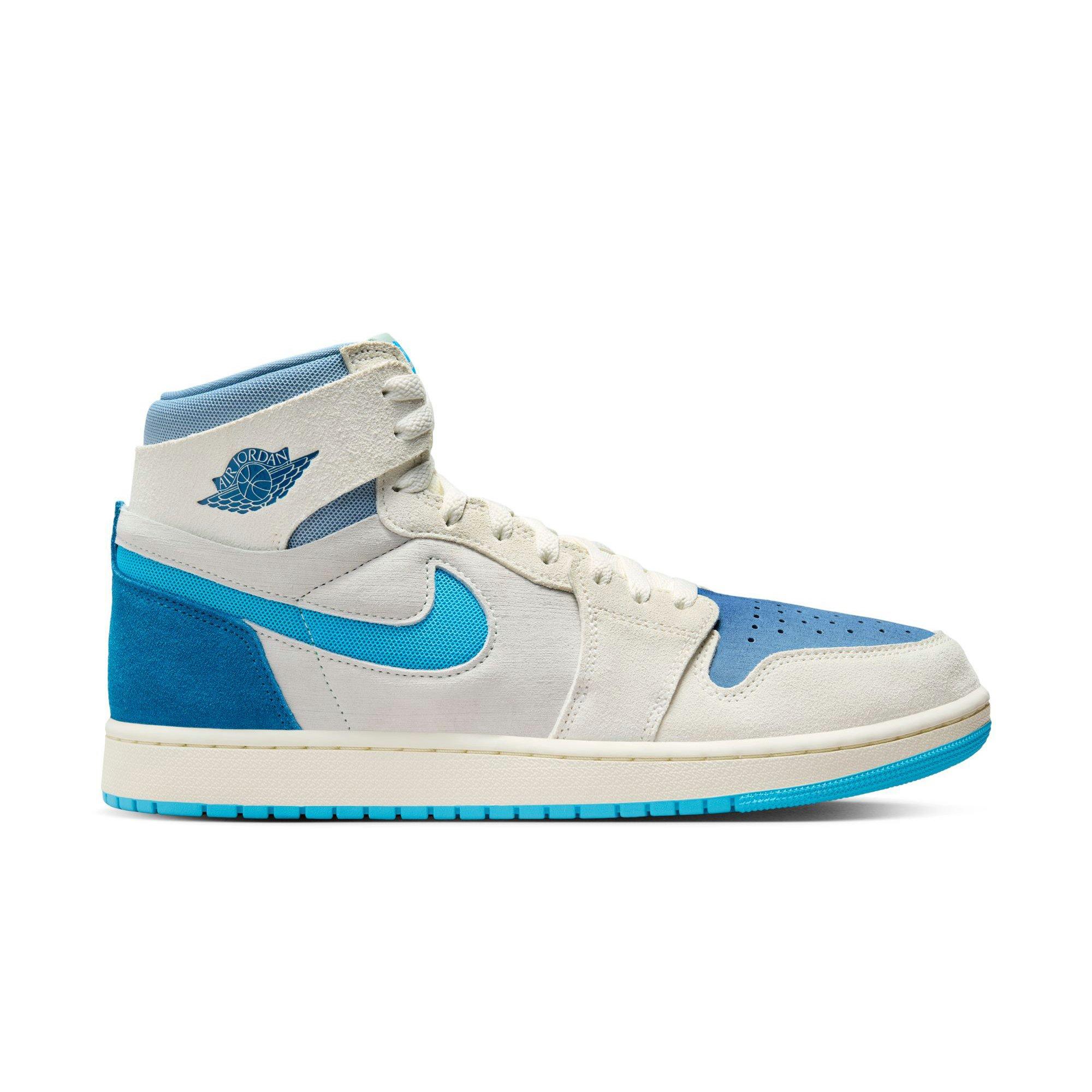 Jordan 1 Zoom CMFT 2 "Sail/Dk Powder Blue/Blue Grey" Men's Shoe - BLUE/WHITE Thumbnail View 1