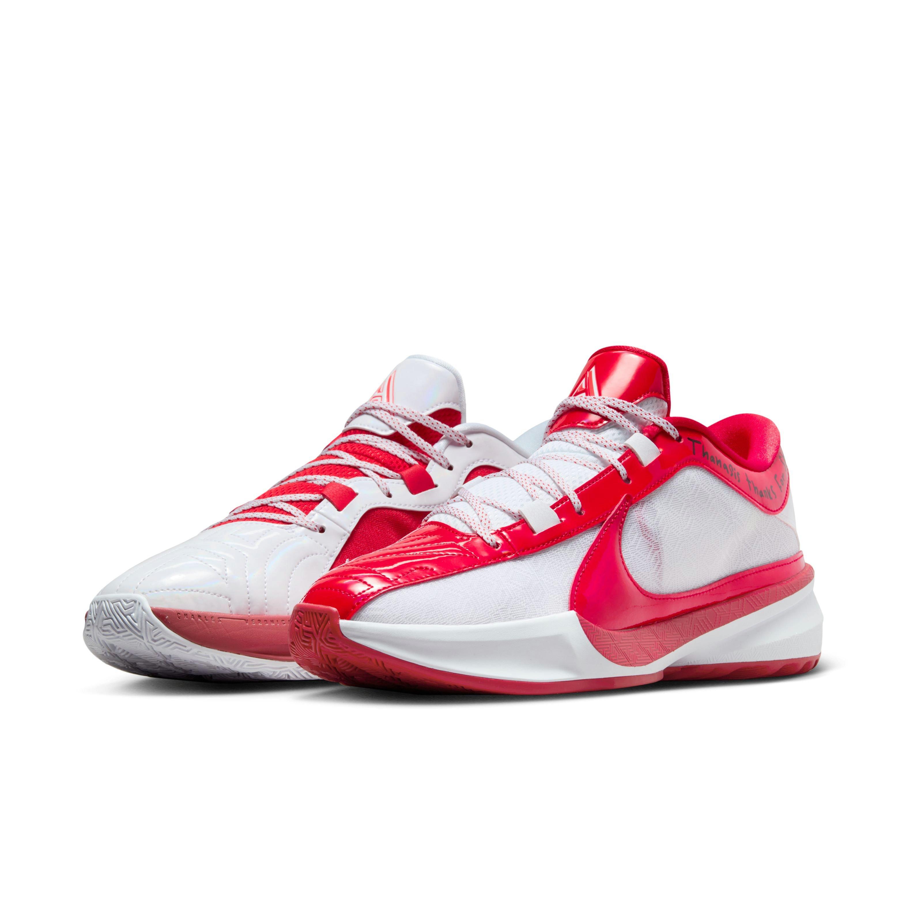 Nike Giannis Freak 5 "ASW" Men's Basketball Shoe - UNIVERSITY RED/WHITE/BRIGHT CRIMSON Thumbnail View 3