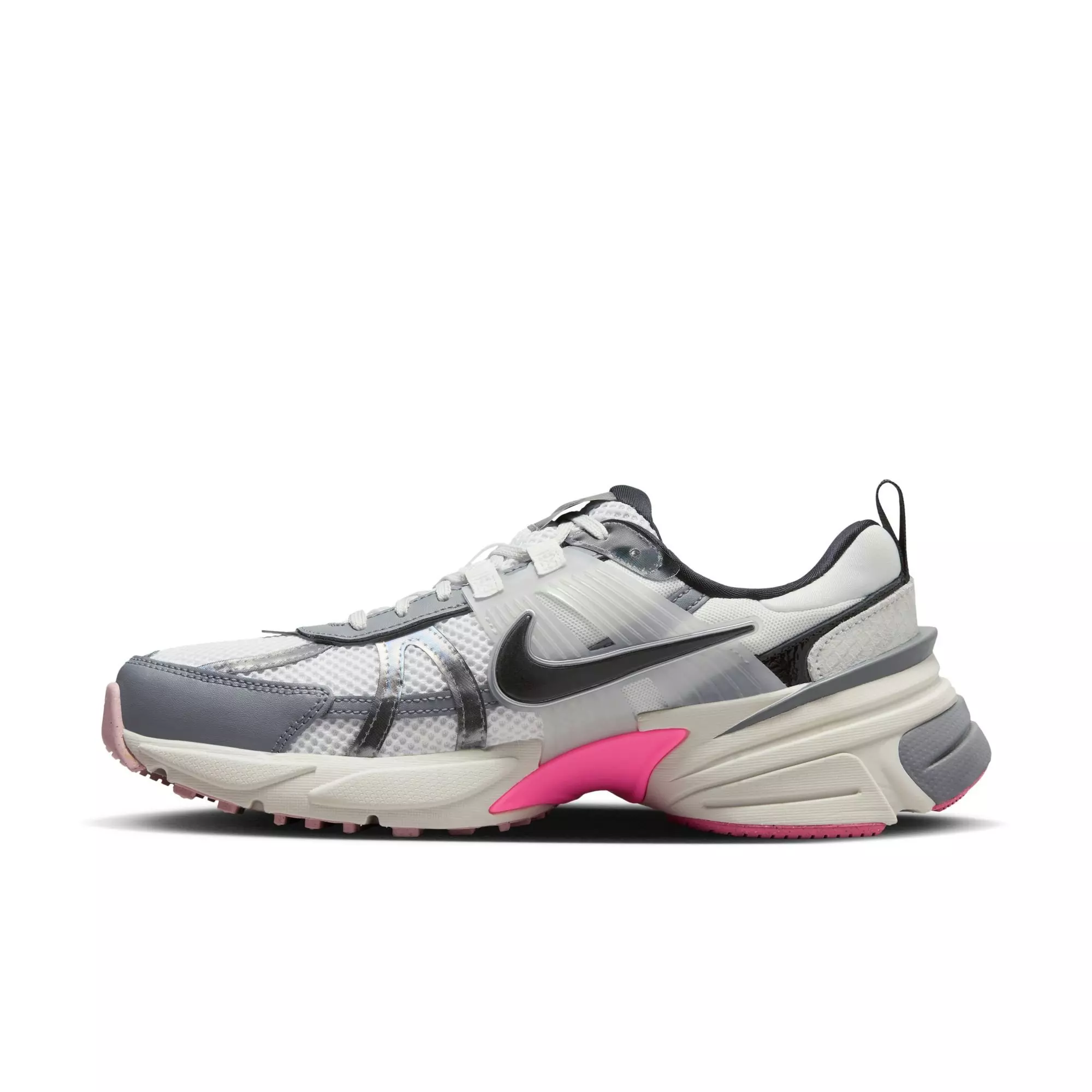 Nike V2K Run "White/Black/Cool Grey/Multi-Color" Women's Shoe - PINK/GREY