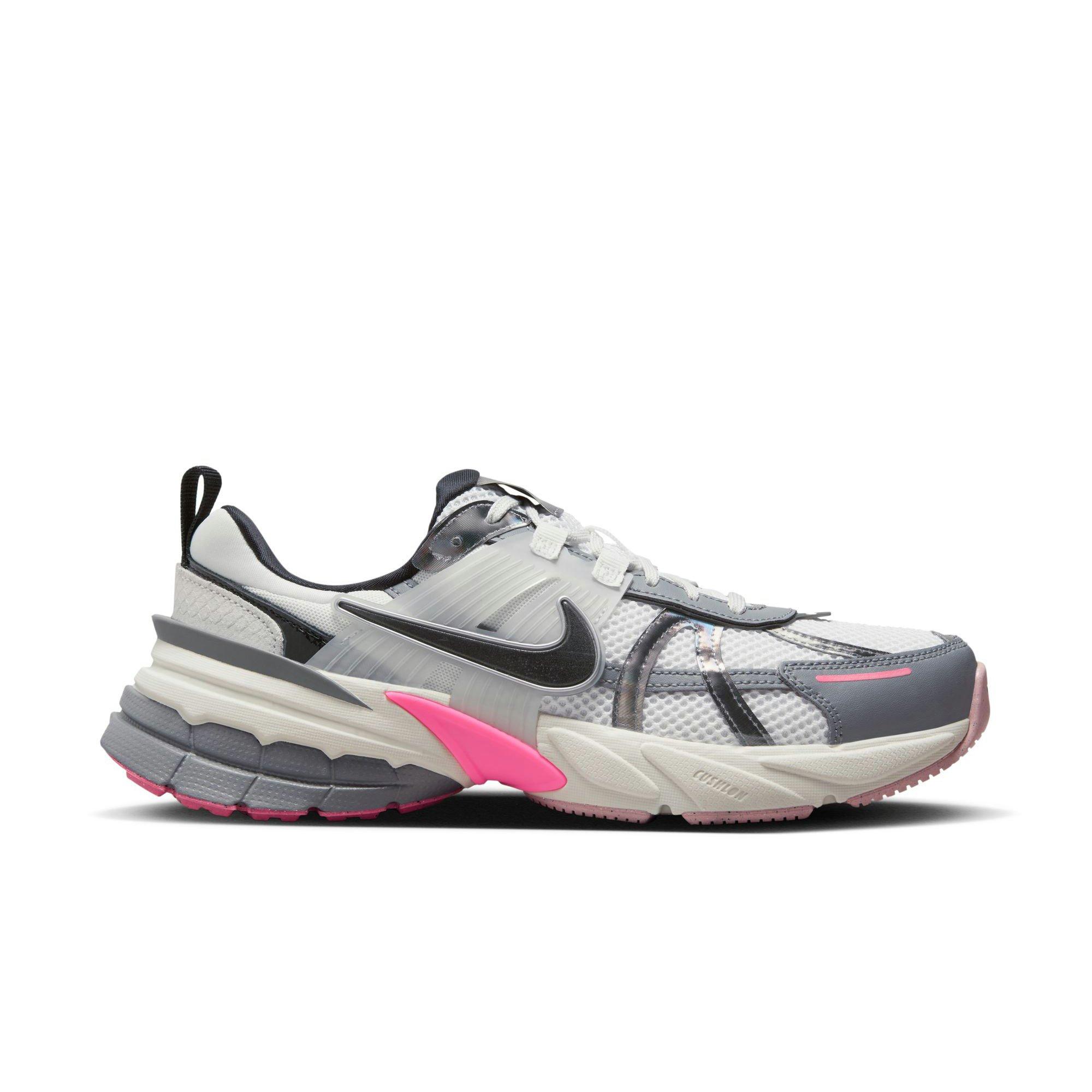 Nike V2K Run "White/Black/Cool Grey/Multi-Color" Women's Shoe - PINK/GREY Thumbnail View 1