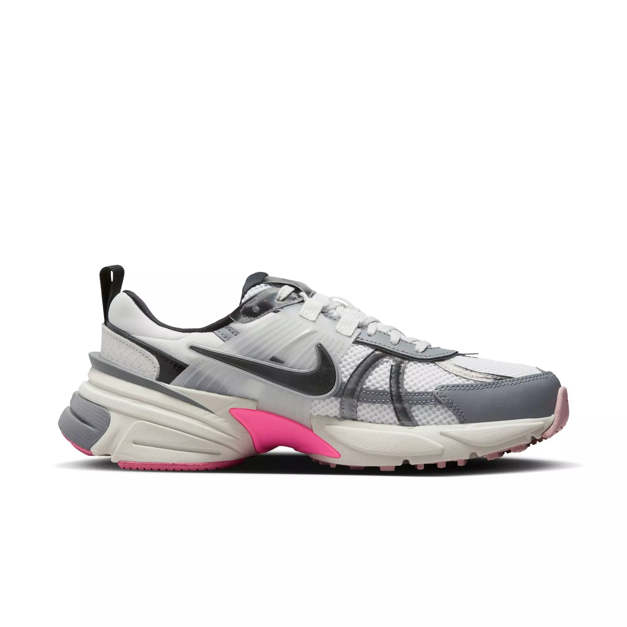 Nike V2K Run "White/Black/Cool Grey/Multi-Color" Women's Shoe - PINK/GREY