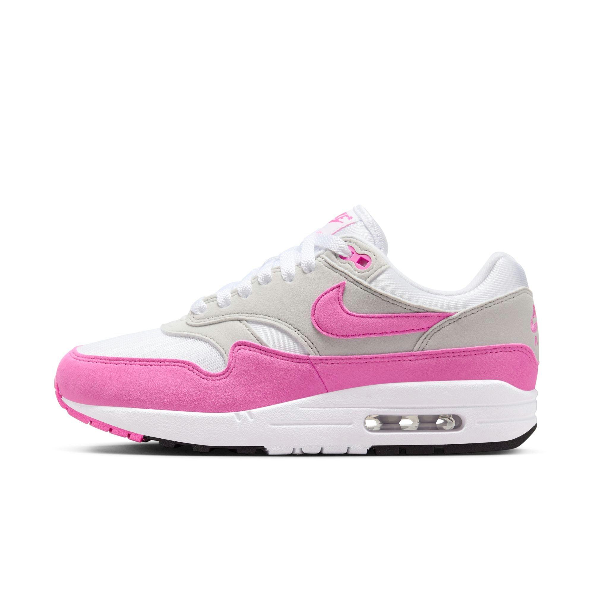 Nike Air Max 1 "White/Playful Pink/Neutral Grey/Black" Women's Shoe - WHITE/PINK Thumbnail View 3