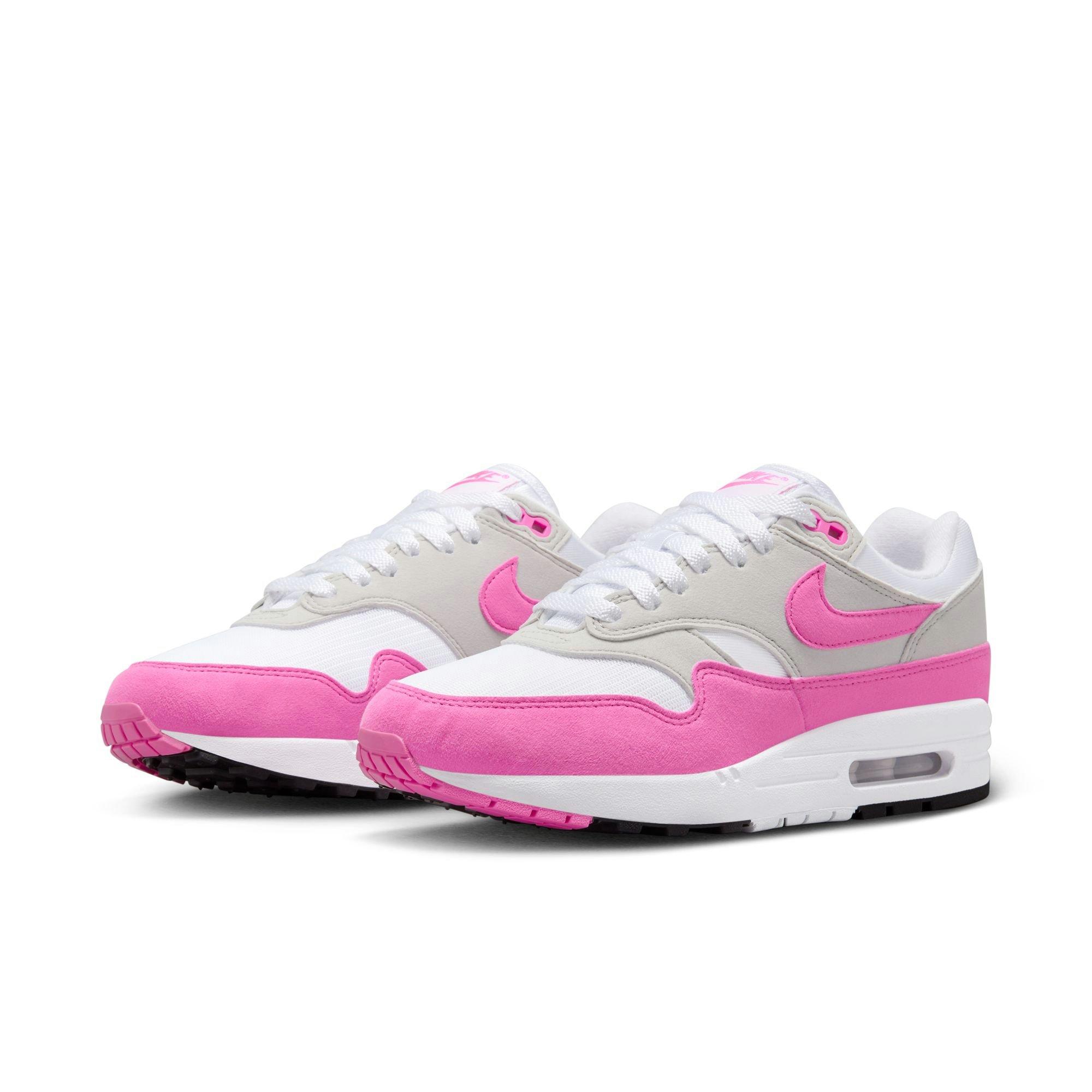 Nike Air Max 1 "White/Playful Pink/Neutral Grey/Black" Women's Shoe - WHITE/PINK Thumbnail View 5