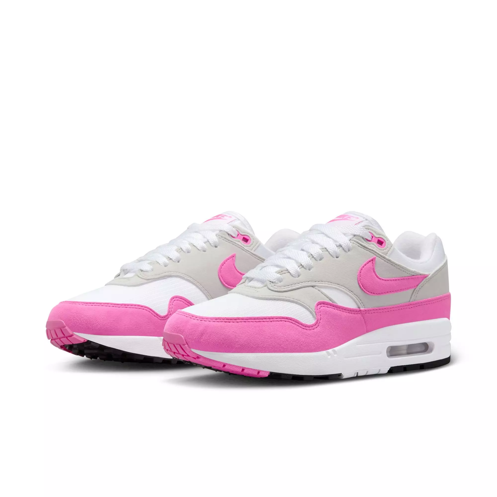 Nike Air Max 1 "White/Playful Pink/Neutral Grey/Black" Women's Shoe - WHITE/PINK