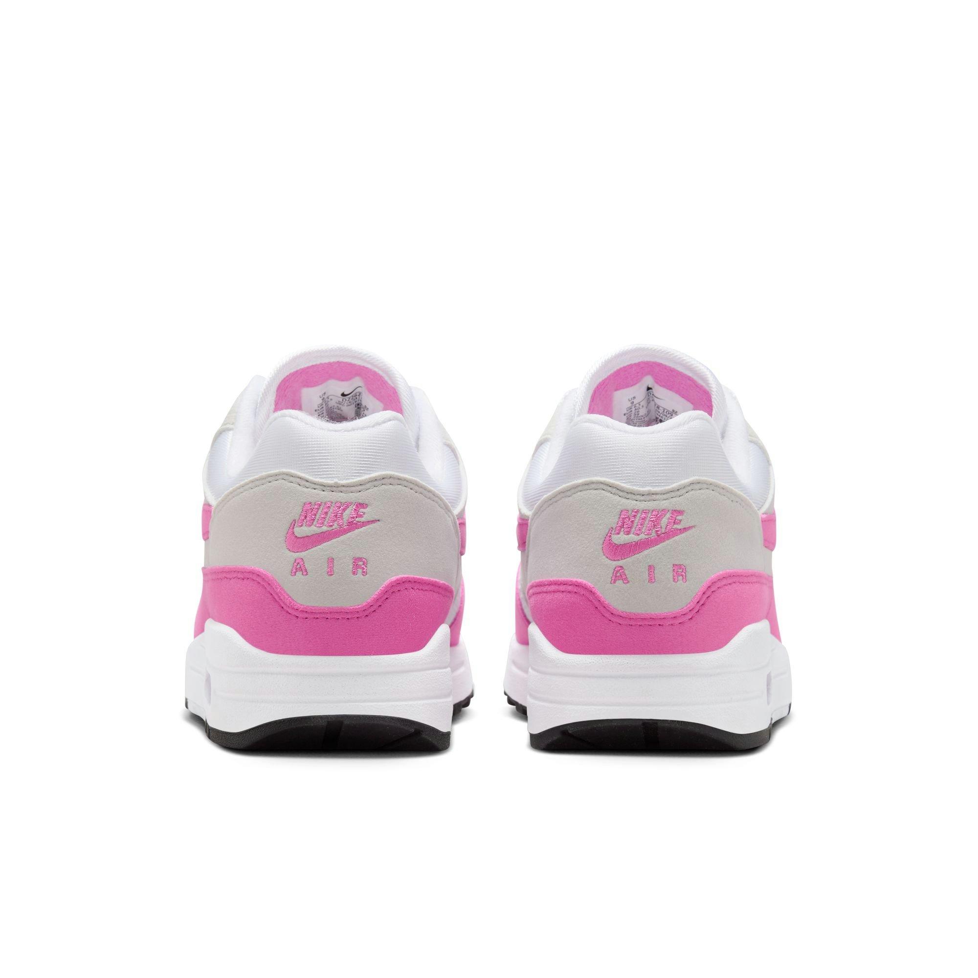 Nike Air Max 1 "White/Playful Pink/Neutral Grey/Black" Women's Shoe - WHITE/PINK Thumbnail View 6