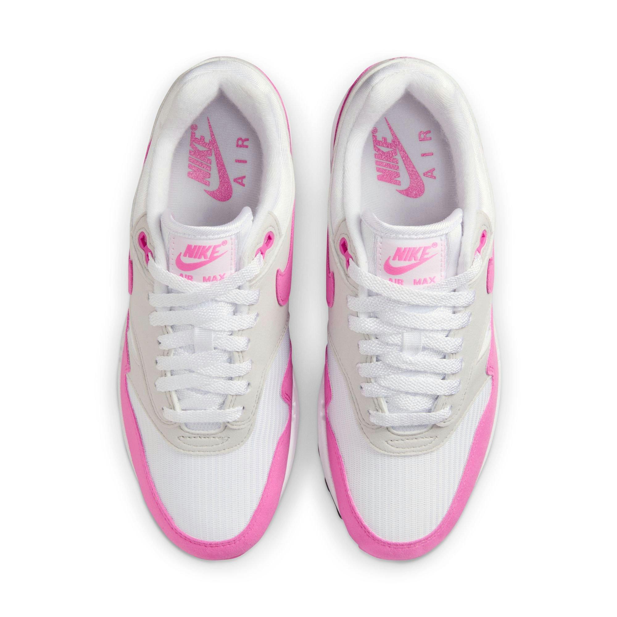 Nike Air Max 1 Women's White/Playful Pink/Neutral Grey/Black Shoe